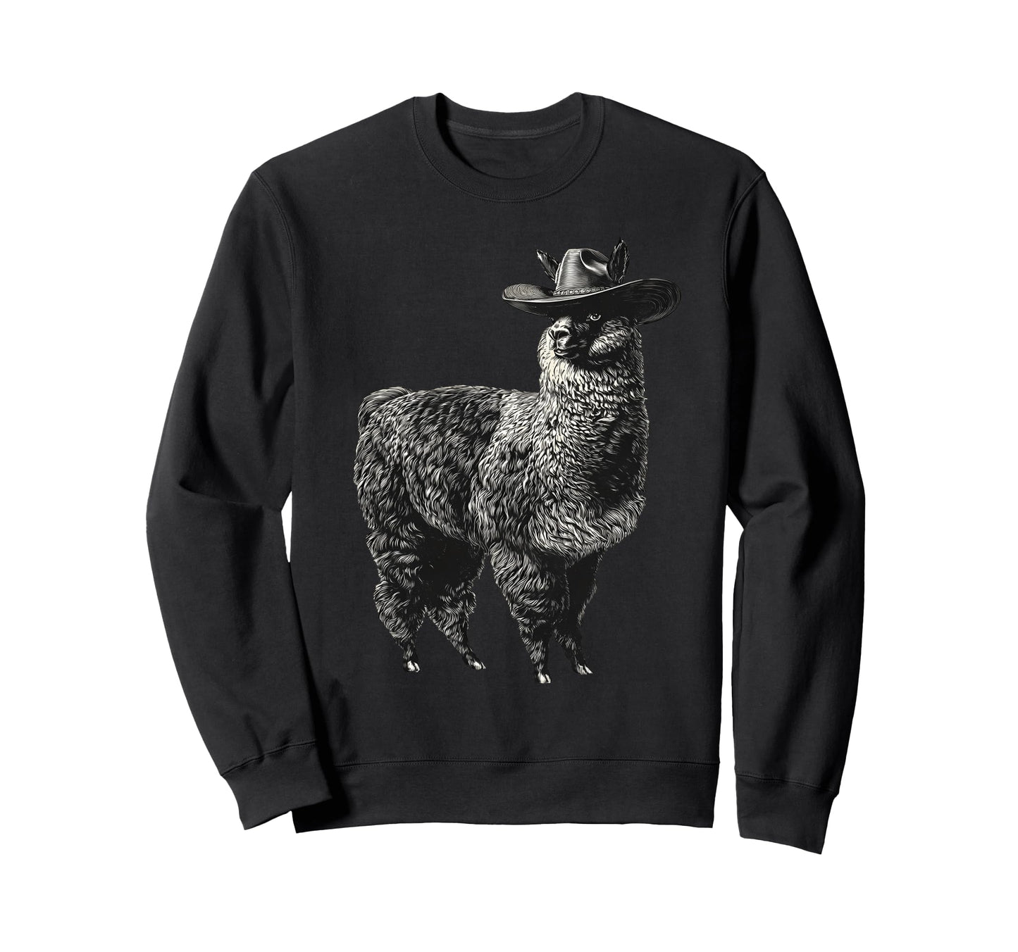 Alpaca Cowboy Rodeo Cowgirl Western Sweatshirt - Graphic Print for Adults - T-Shirt, Sweatshirt, Hoodie