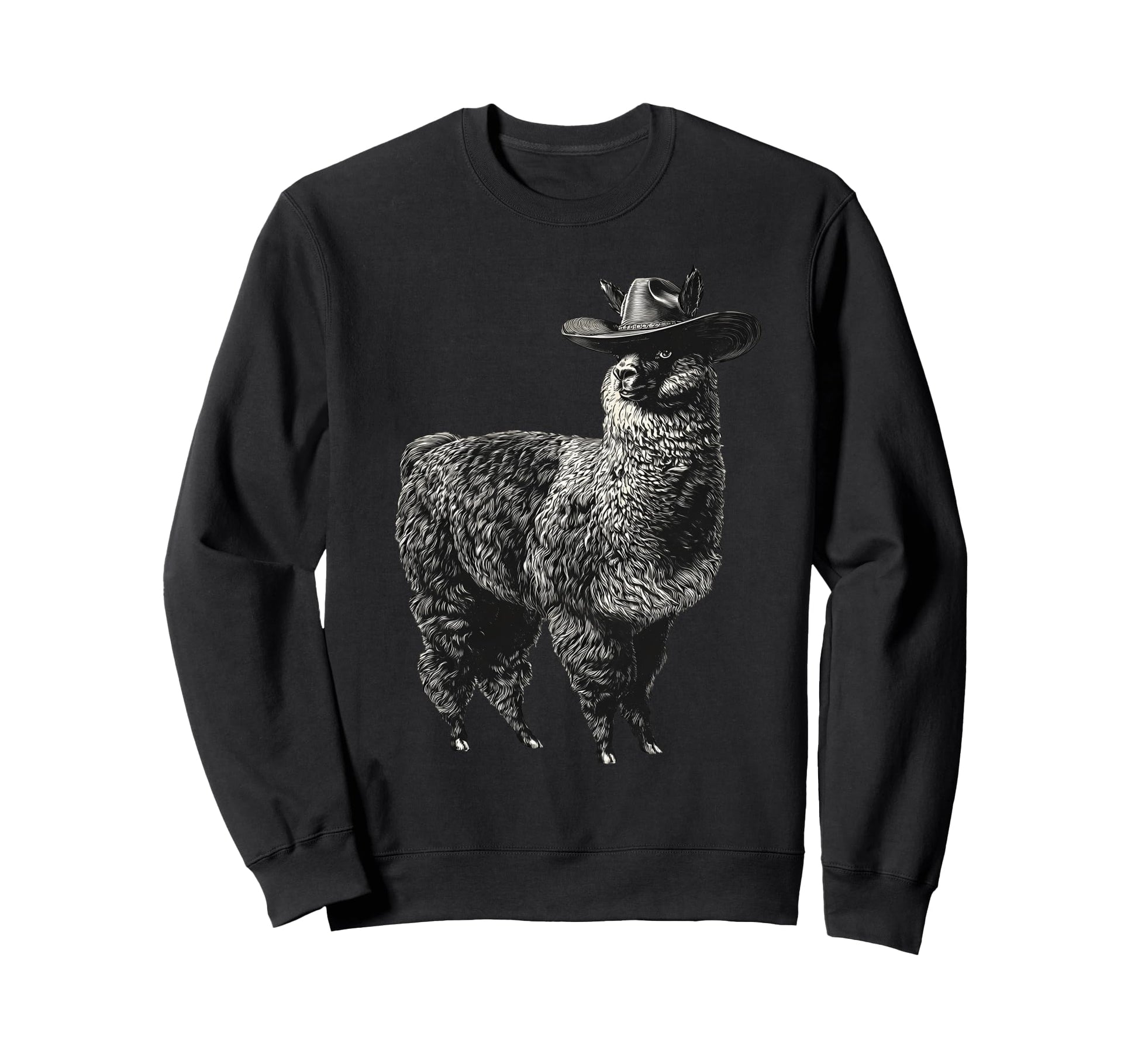 Alpaca Cowboy Rodeo Cowgirl Western Sweatshirt - Graphic Print for Adults - T-Shirt, Sweatshirt, Hoodie