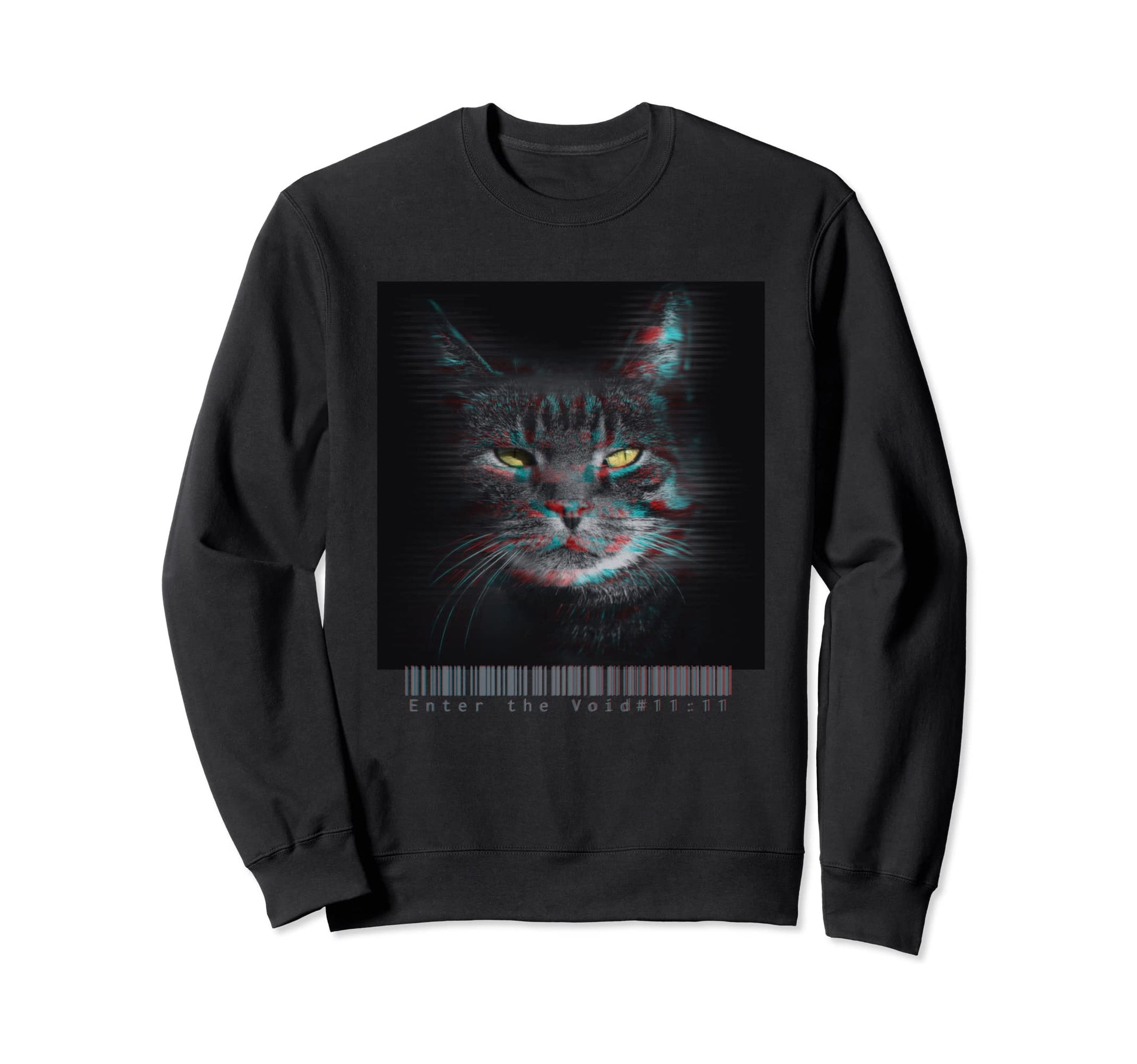 Enter Void Glitch Maine Coon Sweatshirt - Custom Art Print for Adults - T-Shirt, Sweatshirt, Hoodie