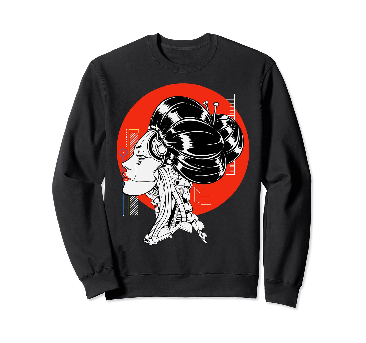 Japanese Modern Geisha Vaporwave Sweatshirt - Streetwear Style for Adults - T-Shirt, Sweatshirt, Hoodie