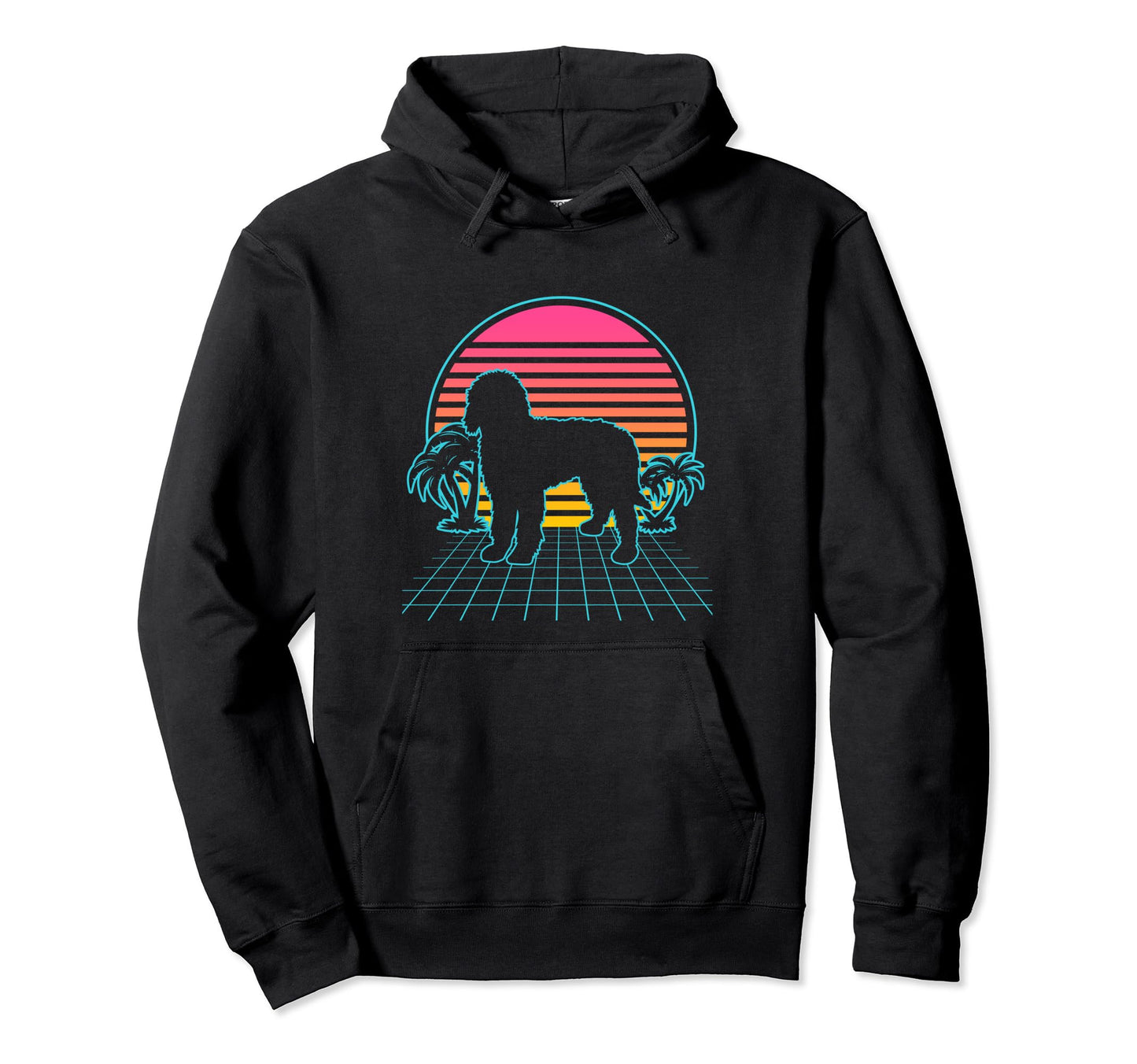 Goldendoodle Dog 80S Vaporwave Hoodie - Minimalist Print Men Women - T-Shirt, Sweatshirt, Hoodie