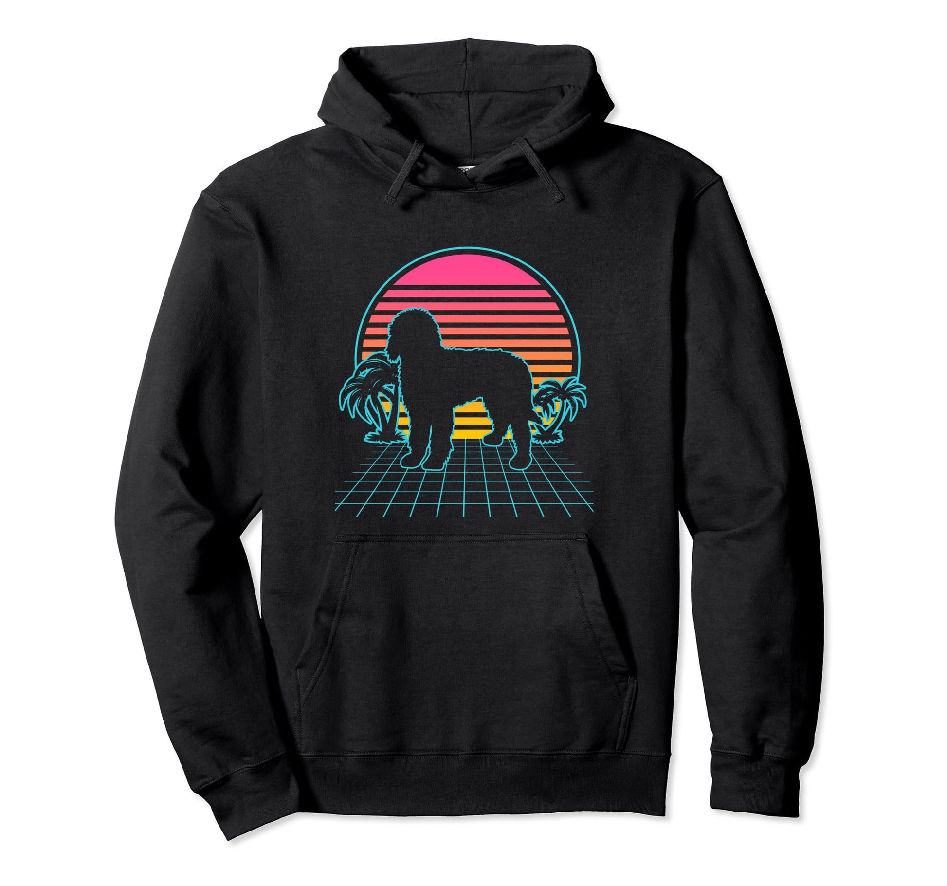 Goldendoodle Dog 80S Vaporwave Hoodie - Minimalist Print Men Women - T-Shirt, Sweatshirt, Hoodie