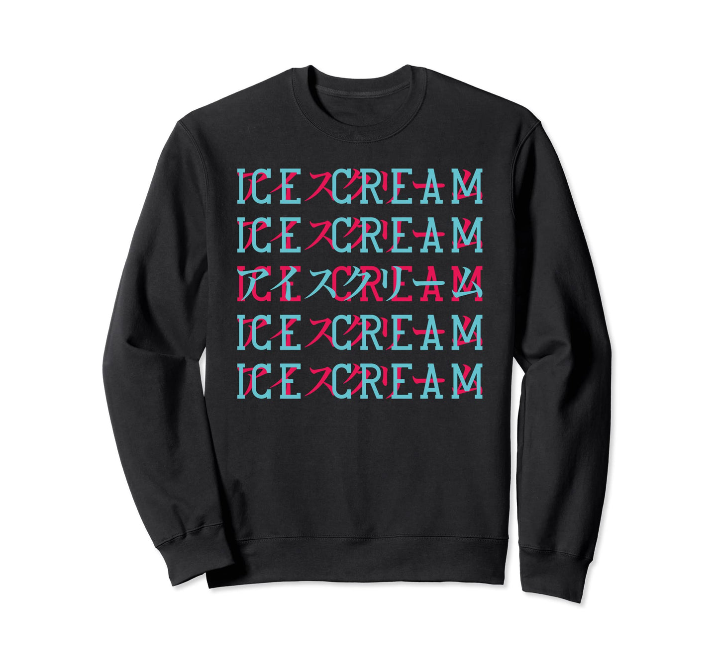 80S Vaporwave Aesthetic Ice Cream Sweatshirt - Custom Art Print Men Women - T-Shirt, Sweatshirt, Hoodie