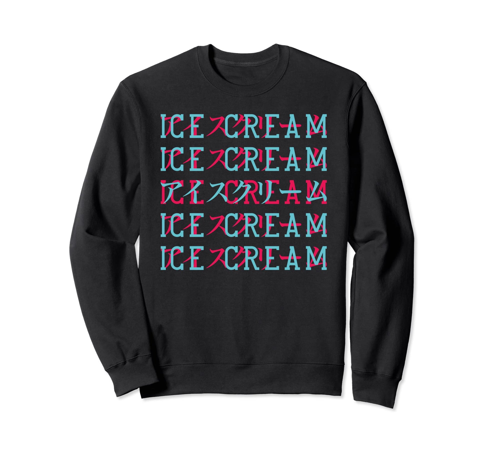 80S Vaporwave Aesthetic Ice Cream Sweatshirt - Custom Art Print Men Women - T-Shirt, Sweatshirt, Hoodie