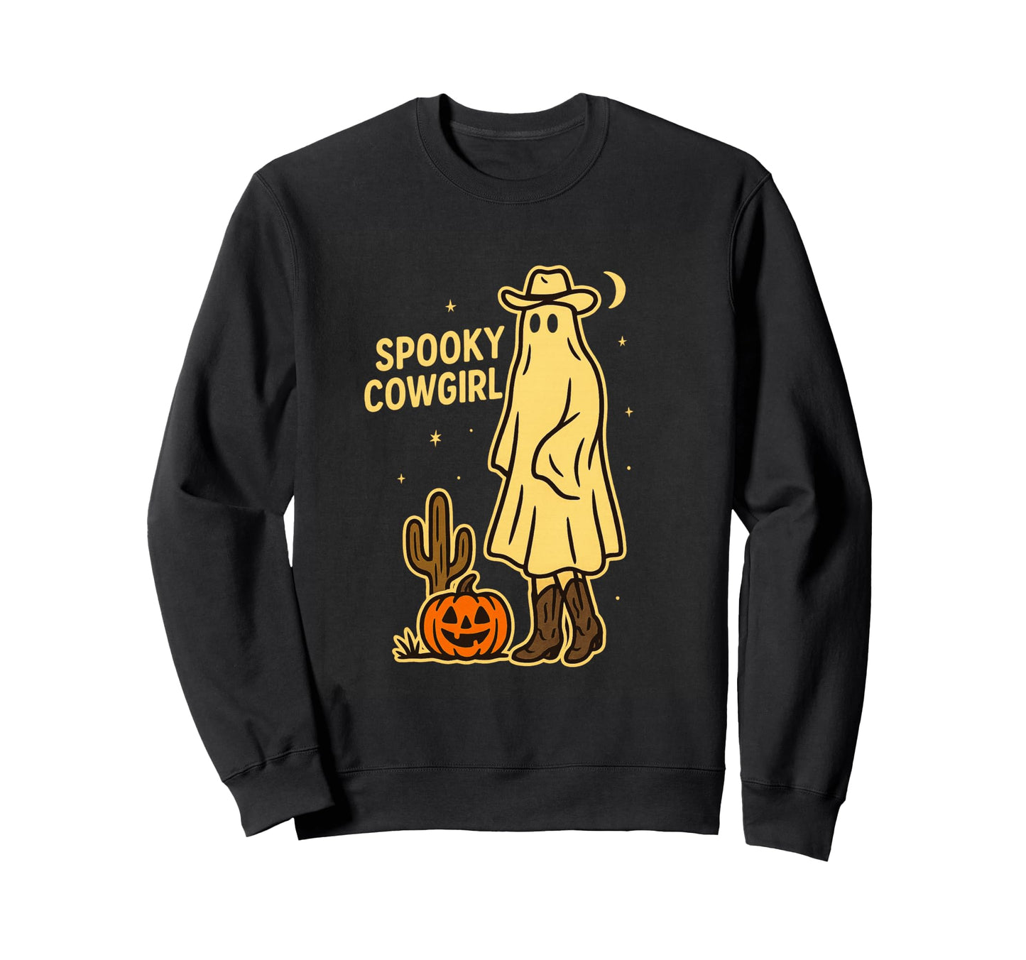 Spooky Cowgirl Western Ghost Sweatshirt - Streetwear Style Men Women - T-Shirt, Sweatshirt, Hoodie