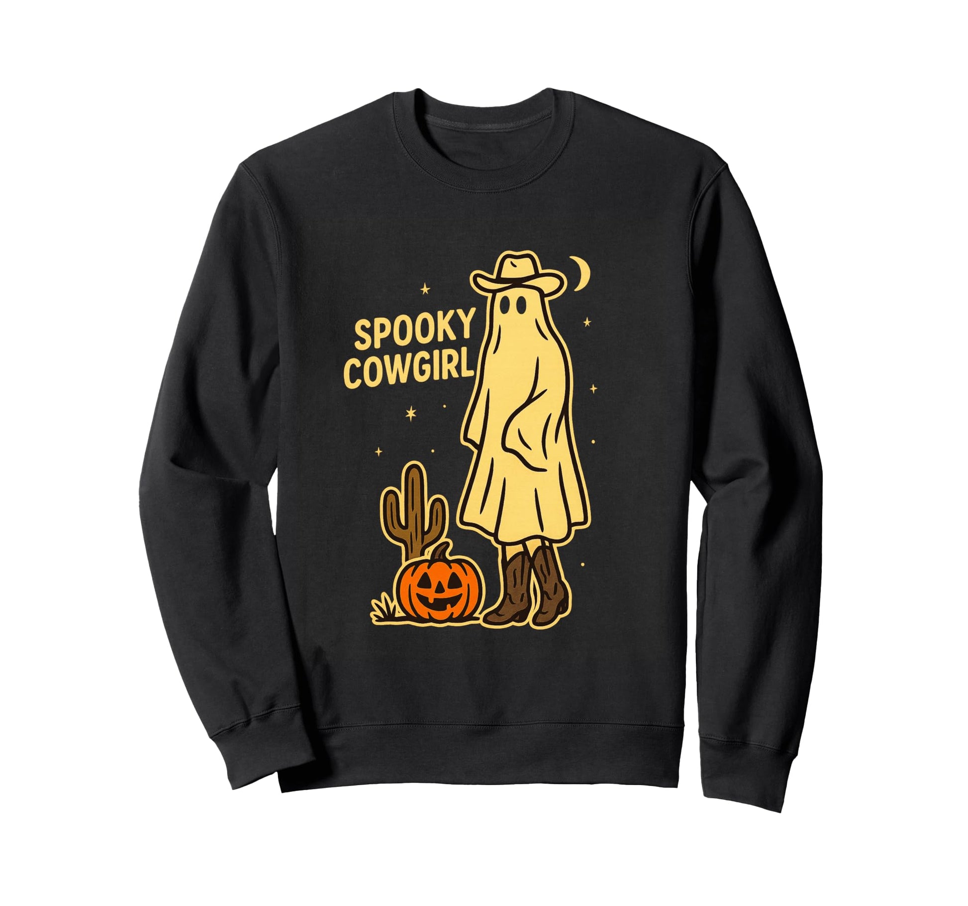 Spooky Cowgirl Western Ghost Sweatshirt - Streetwear Style Men Women - T-Shirt, Sweatshirt, Hoodie