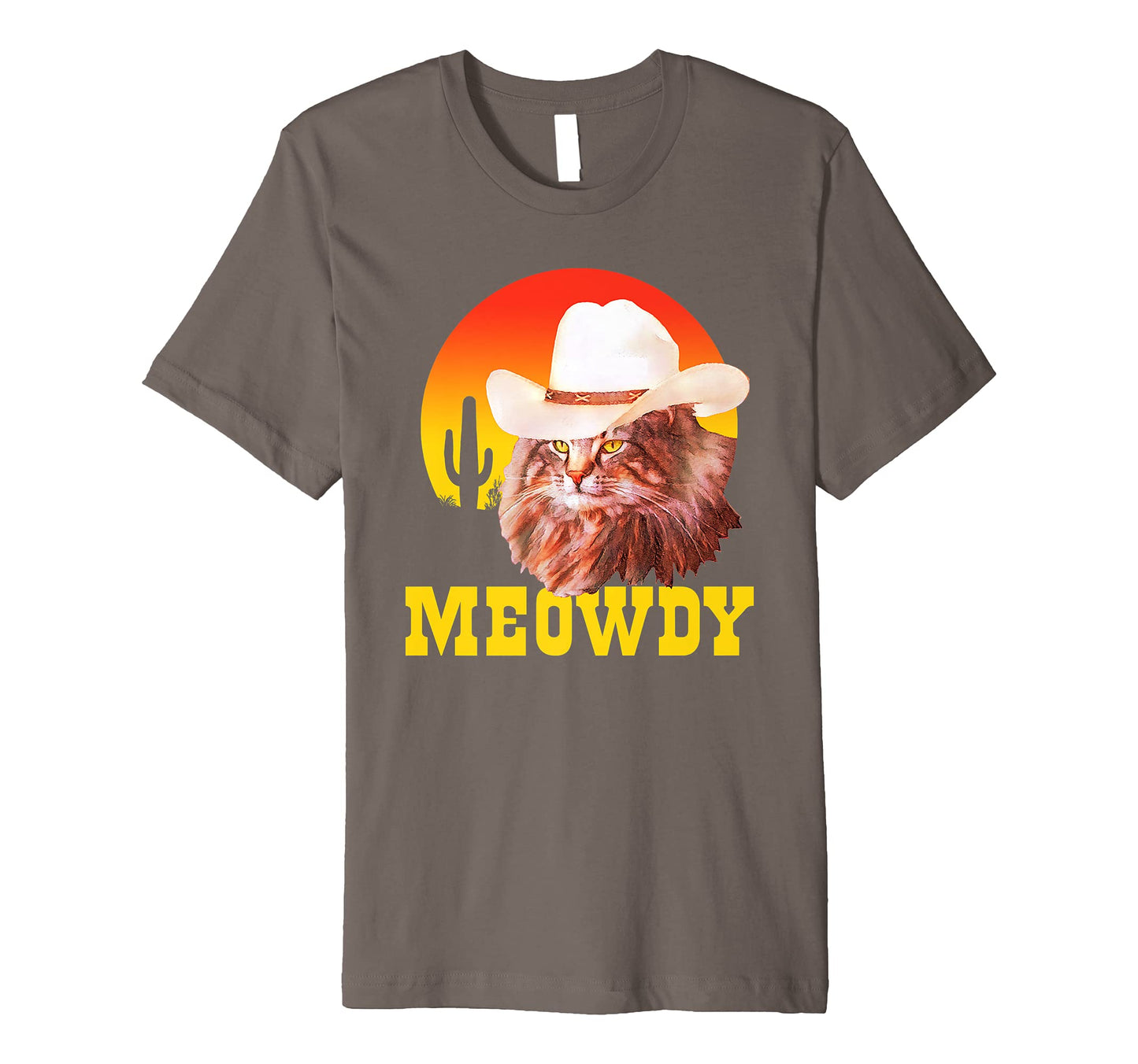 Meowdy Funny Country Music Cat Cowboy T-Shirt - Custom Art Print Men Women - T-Shirt, Sweatshirt, Hoodie