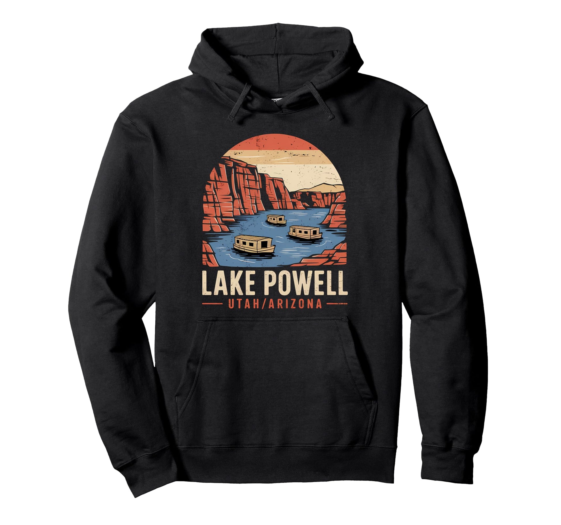 Lake Powell Canyon Utah Arizona Houseboat Hoodie - Aesthetic Graphic Unisex - T-Shirt, Sweatshirt, Hoodie