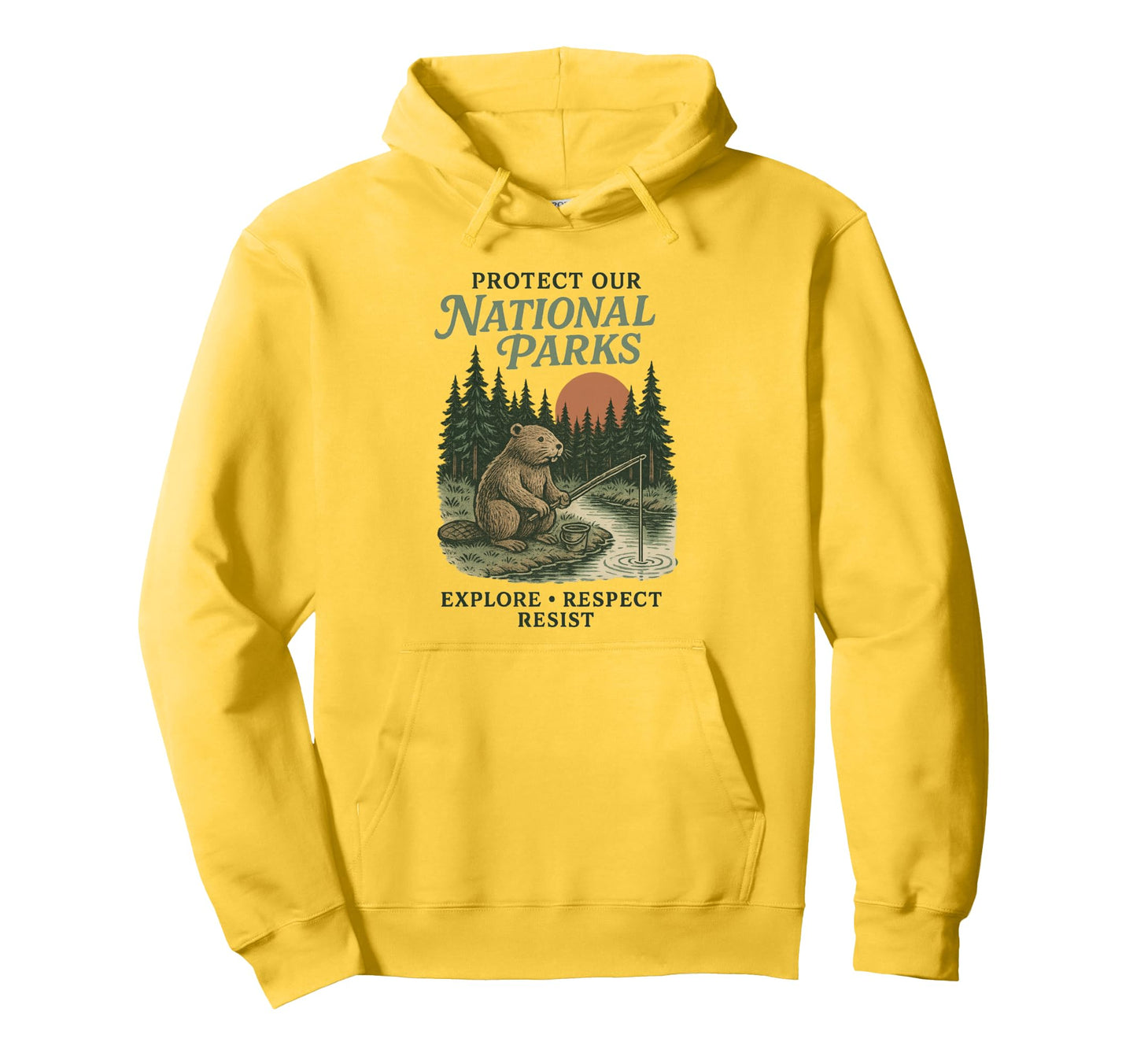 Protect Our National Parks Beaver Nature Hoodie - Trendy Graphic for Adults - T-Shirt, Sweatshirt, Hoodie