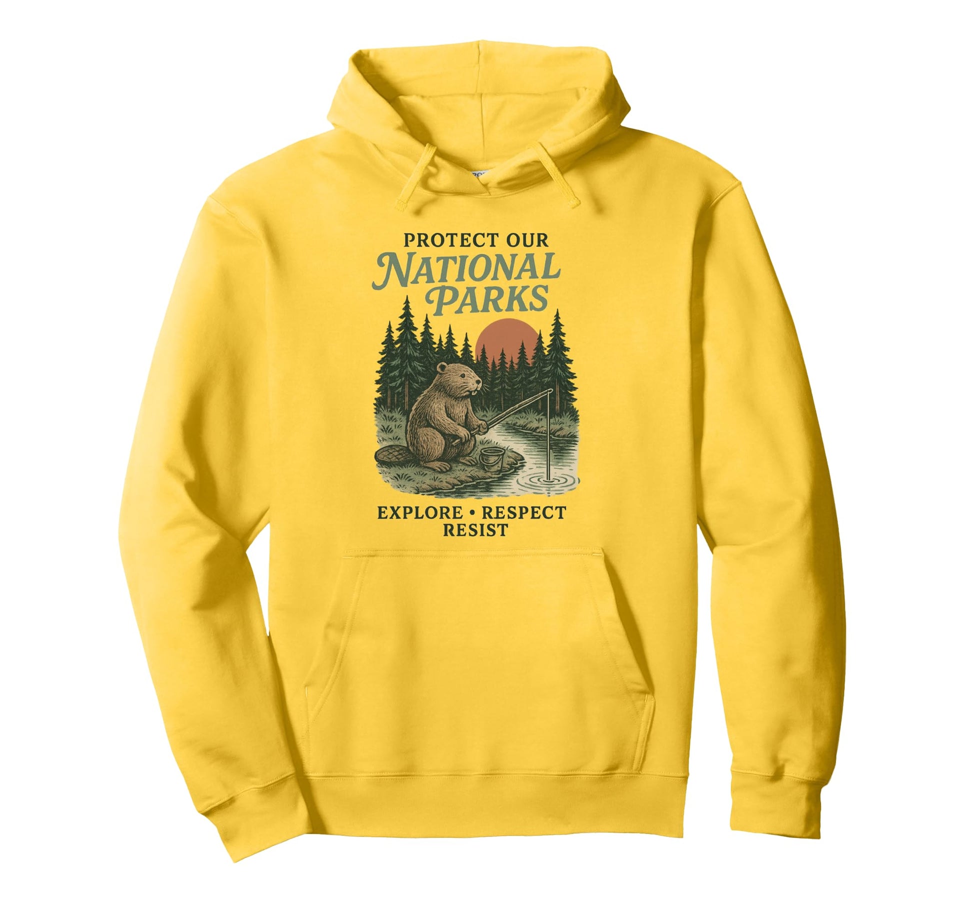 Protect Our National Parks Beaver Nature Hoodie - Trendy Graphic for Adults - T-Shirt, Sweatshirt, Hoodie