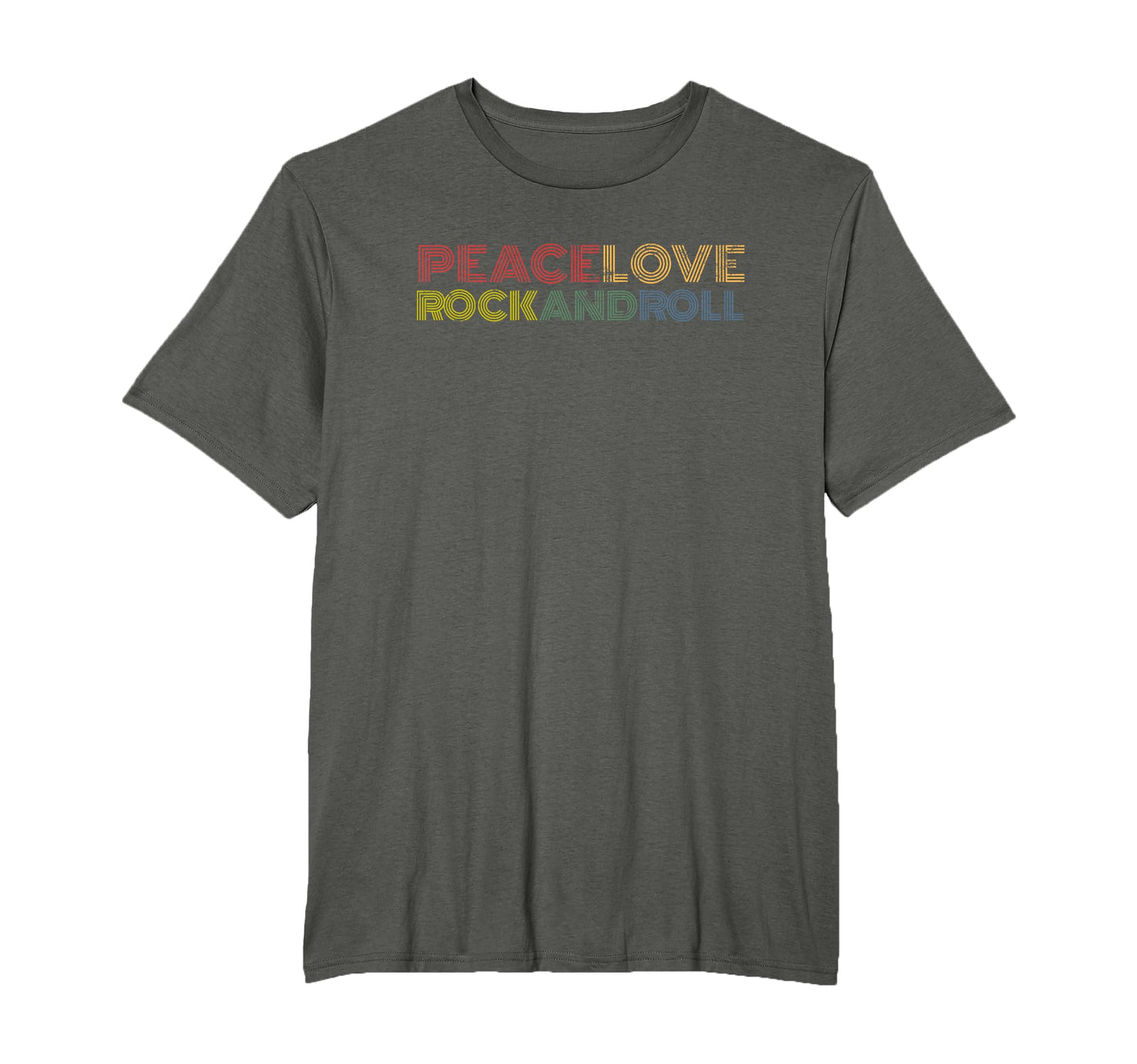 Rock And Roll Peace Love Music T-Shirt - Graphic Print for Adults - T-Shirt, Sweatshirt, Hoodie