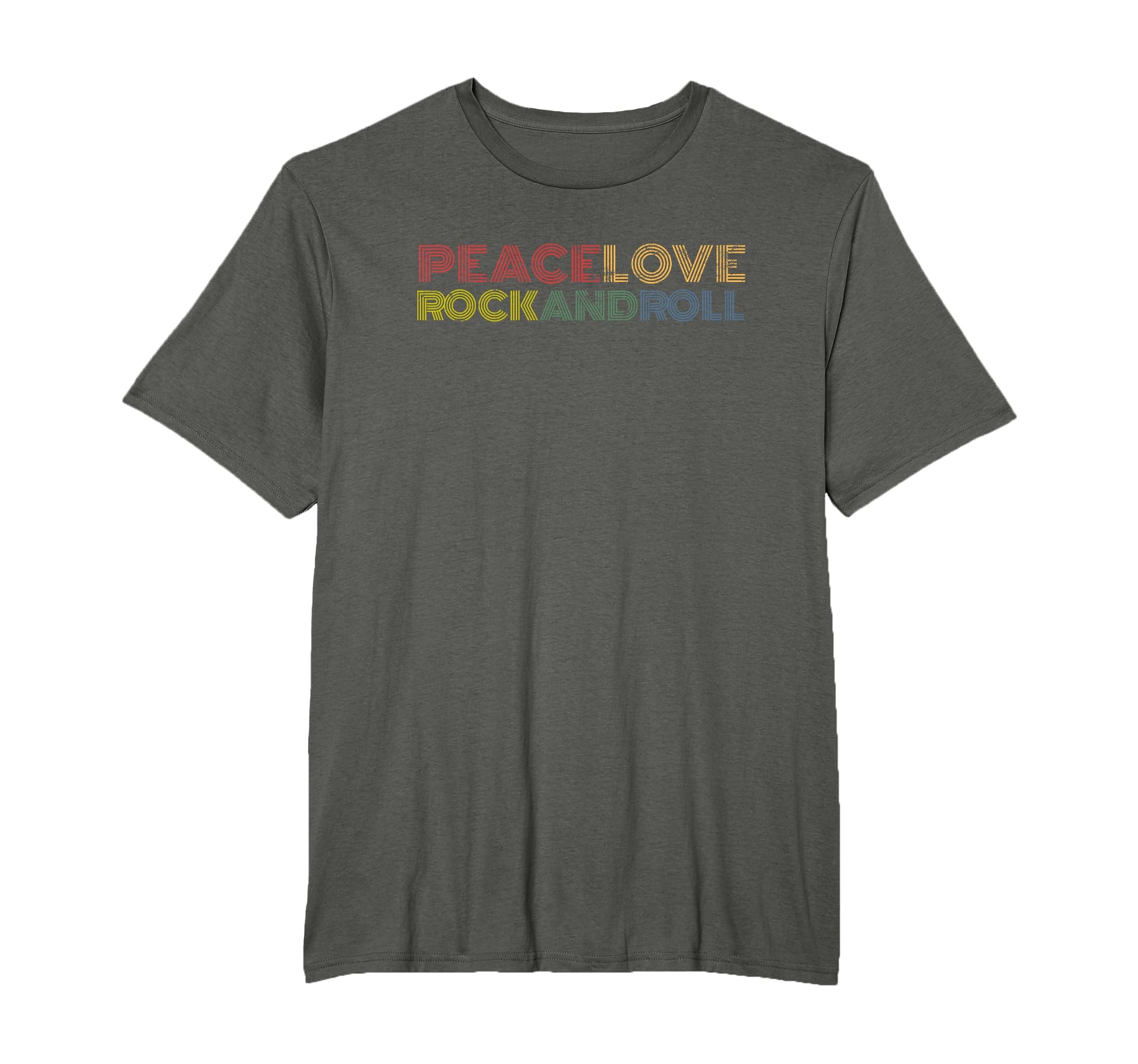 Rock And Roll Peace Love Music T-Shirt - Graphic Print for Adults - T-Shirt, Sweatshirt, Hoodie