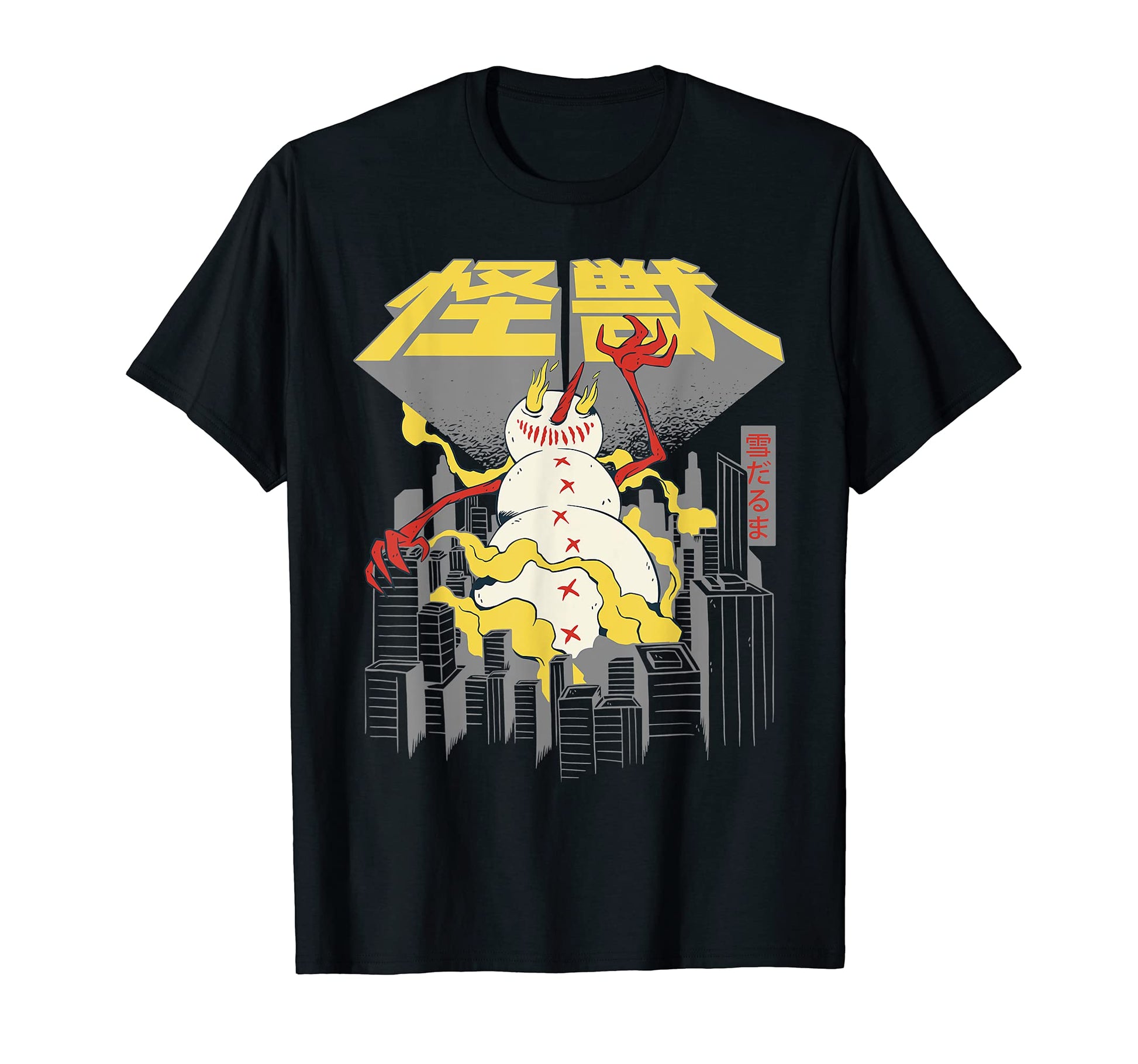 90S Japan Grunge Anime Kanji Snowman T-Shirt - Streetwear Style for Adults - T-Shirt, Sweatshirt, Hoodie