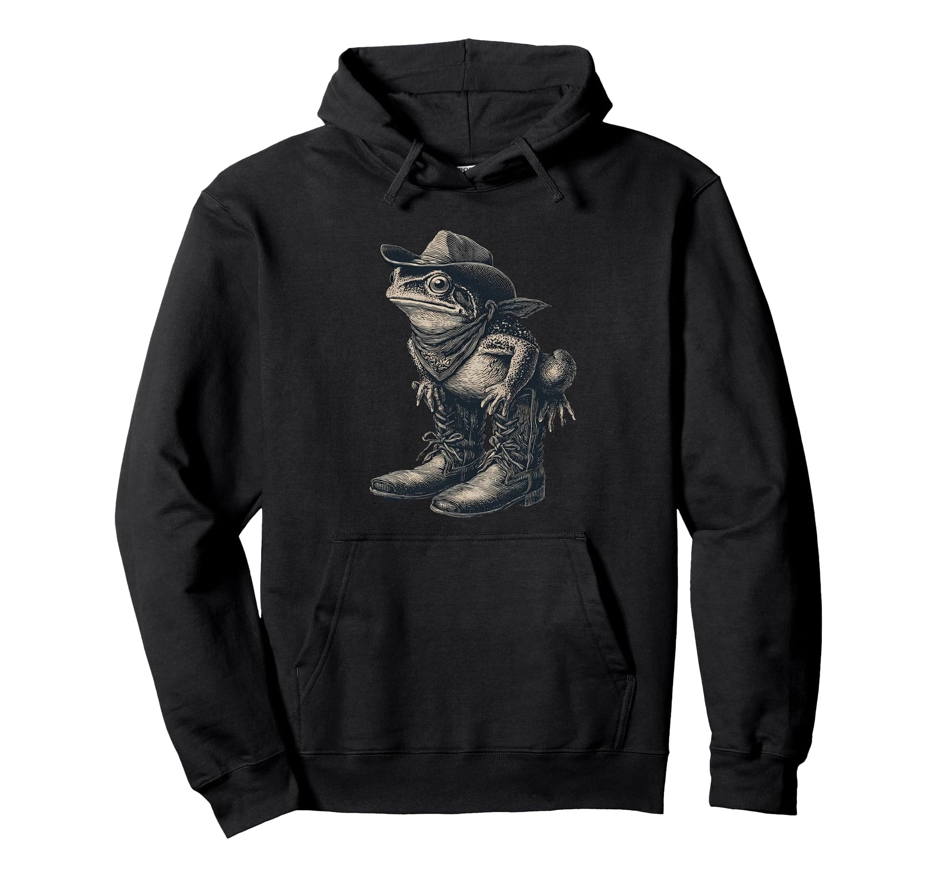 Frog Cowboy Rodeo Cowgirl Toad Hoodie - Aesthetic Graphic for Adults - T-Shirt, Sweatshirt, Hoodie