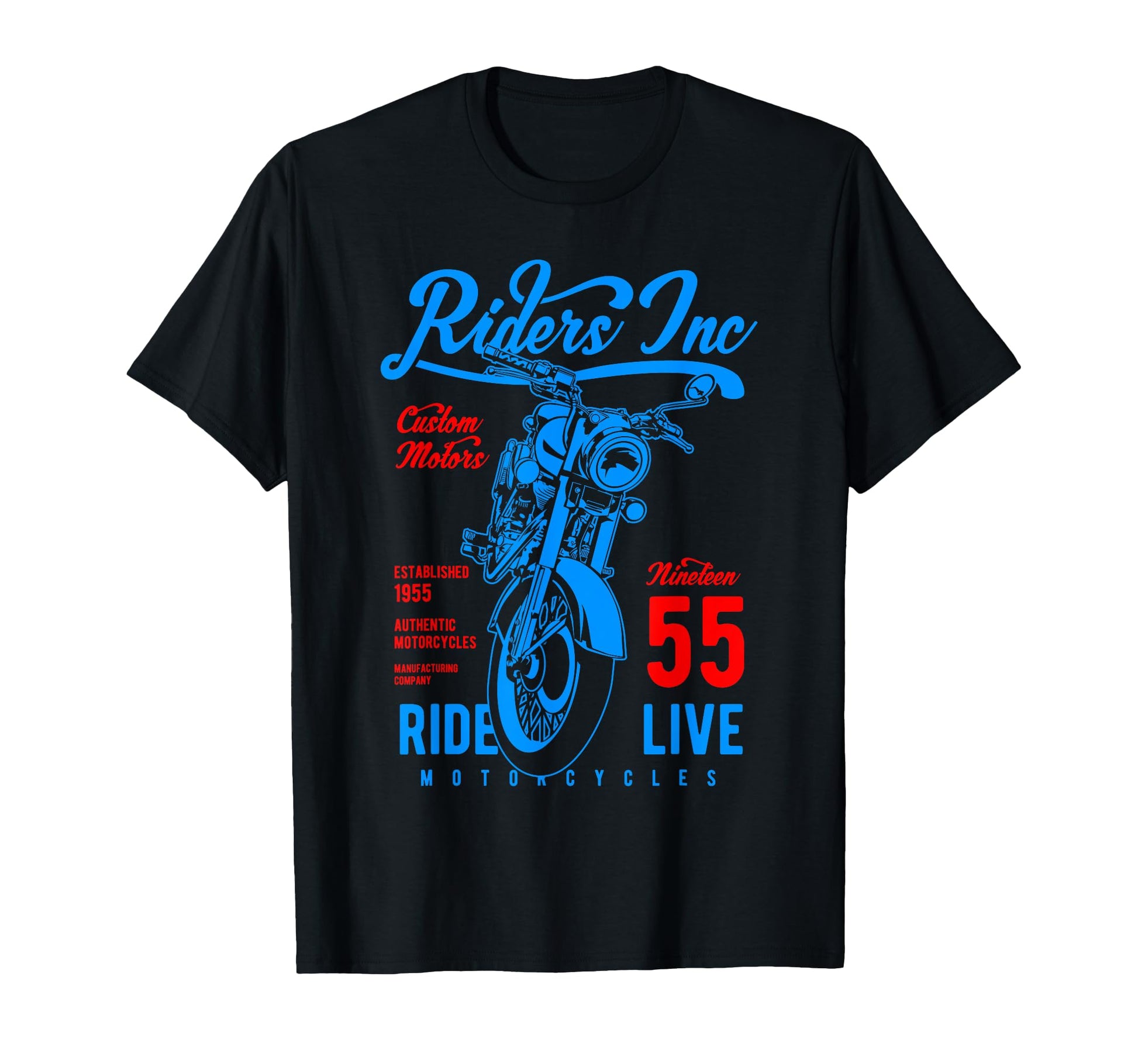 Riders Inc 1955 Motorcycle T-Shirt - Novelty Apparel for Adults - T-Shirt, Sweatshirt, Hoodie
