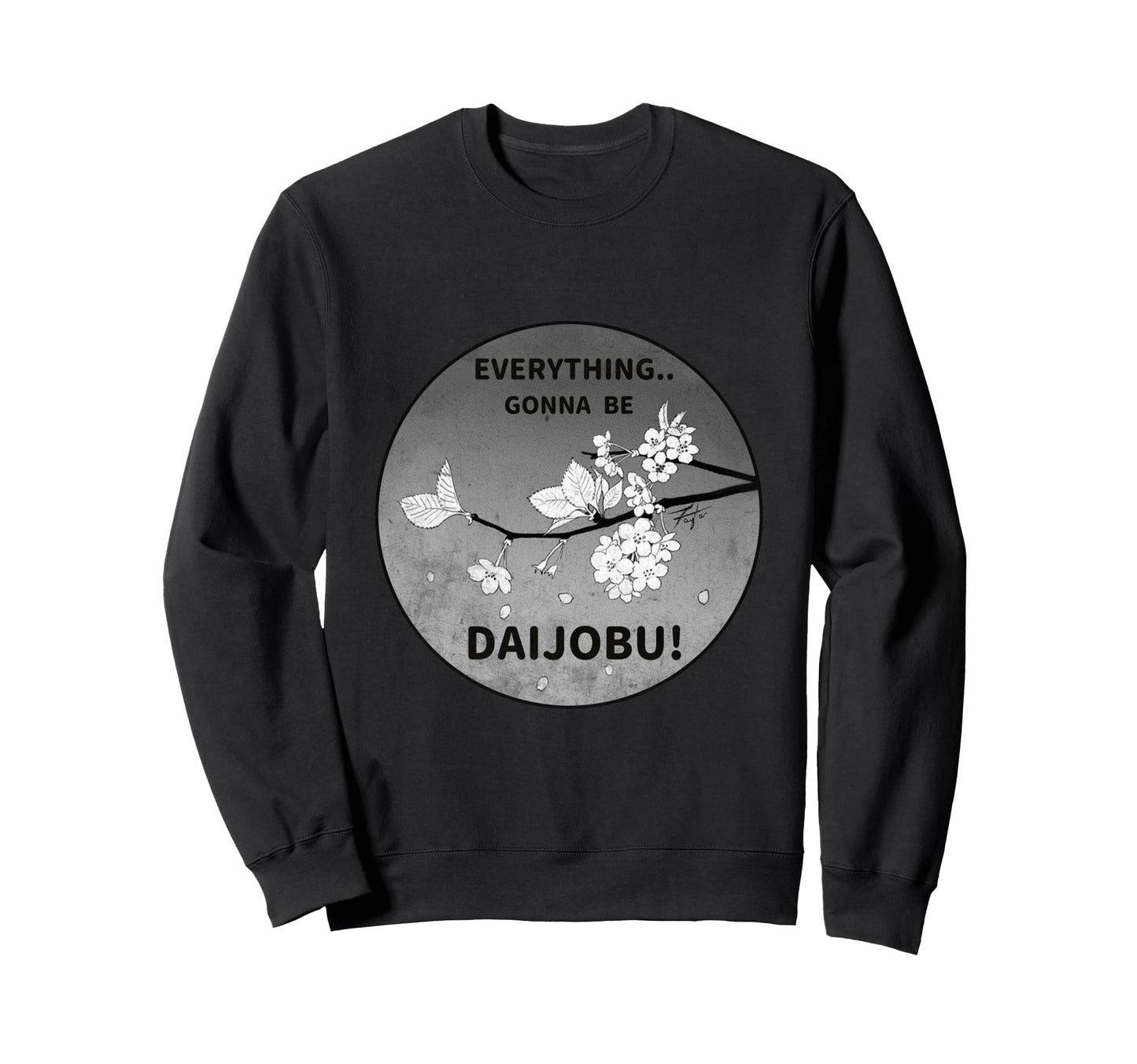 Japanese Anime Text Aesthetic Sweatshirt - Graphic Print Men Women - T-Shirt, Sweatshirt, Hoodie