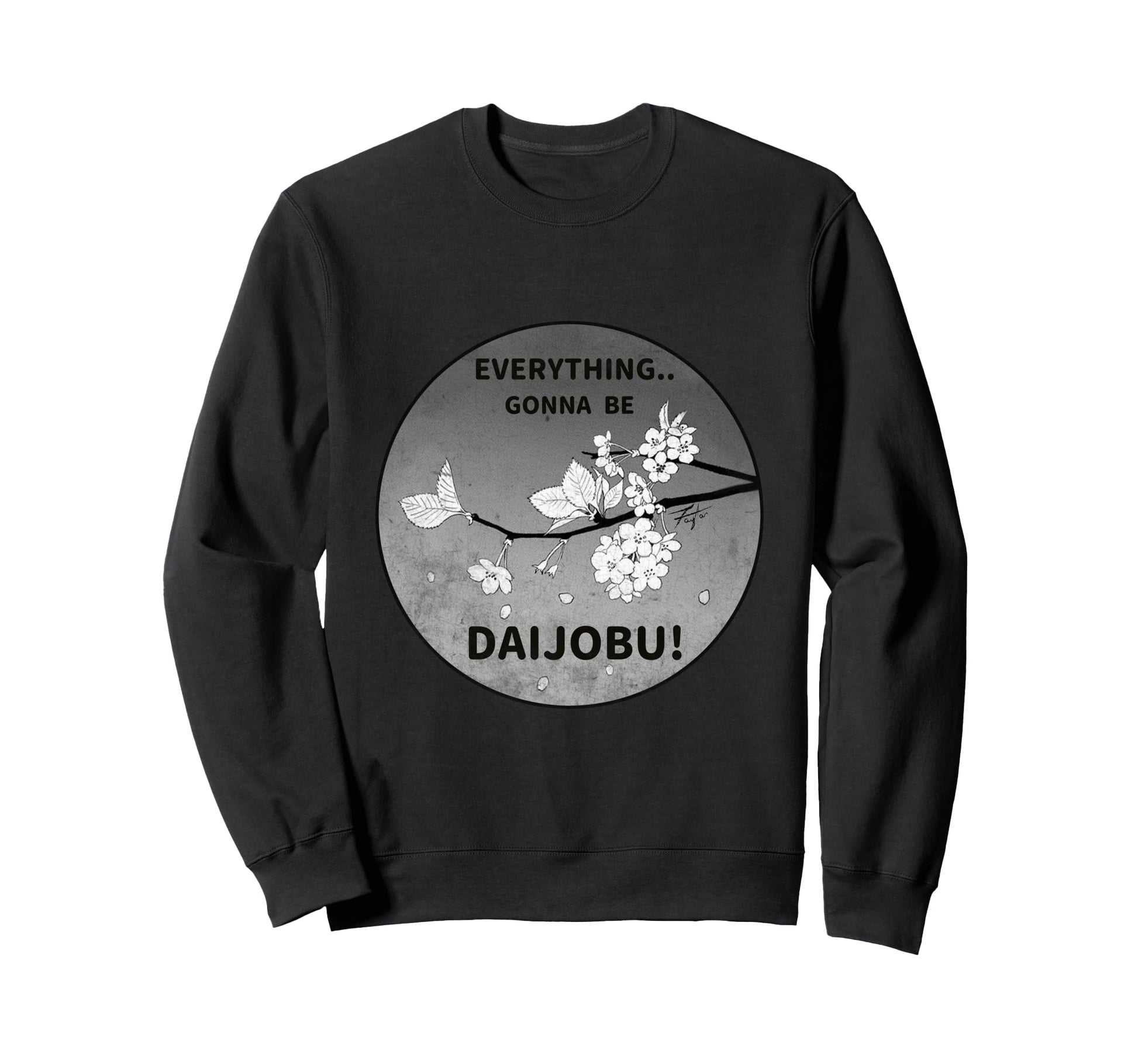 Japanese Anime Text Aesthetic Sweatshirt - Graphic Print Men Women - T-Shirt, Sweatshirt, Hoodie