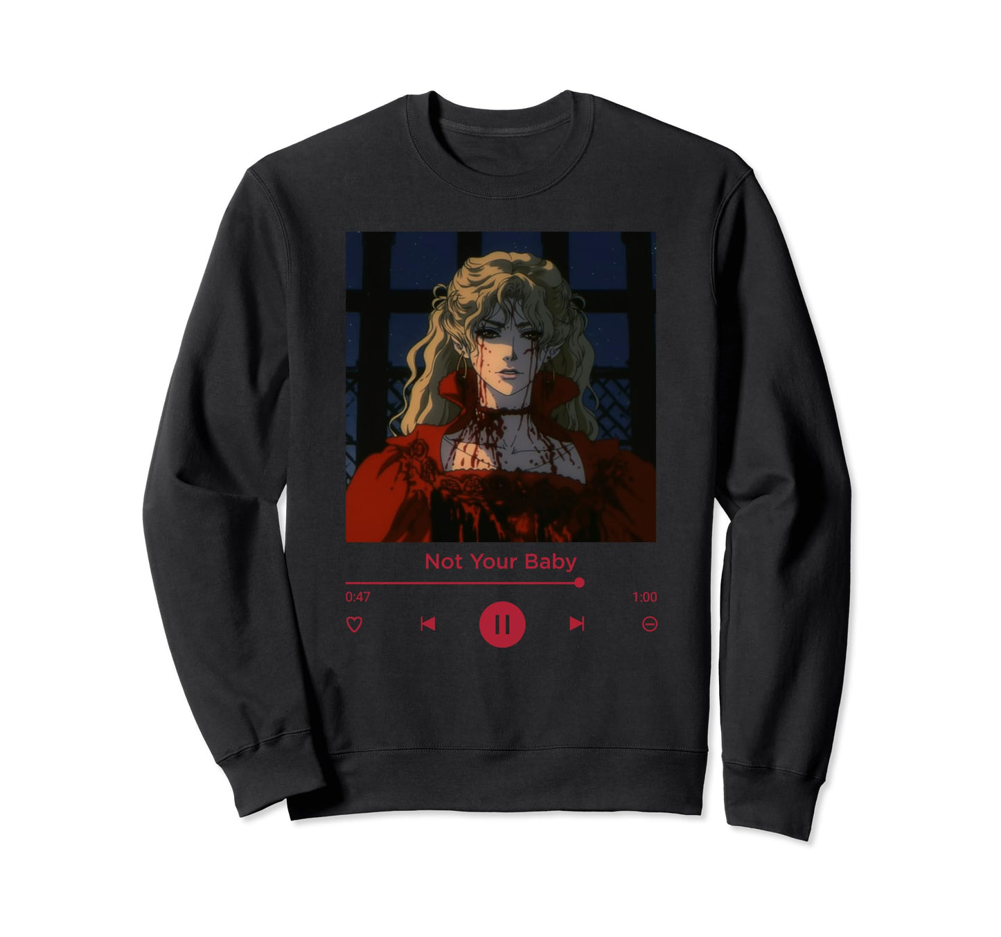 Anime Lover Music Eyes Dark Grunge Sweatshirt - Novelty Apparel Men Women - T-Shirt, Sweatshirt, Hoodie