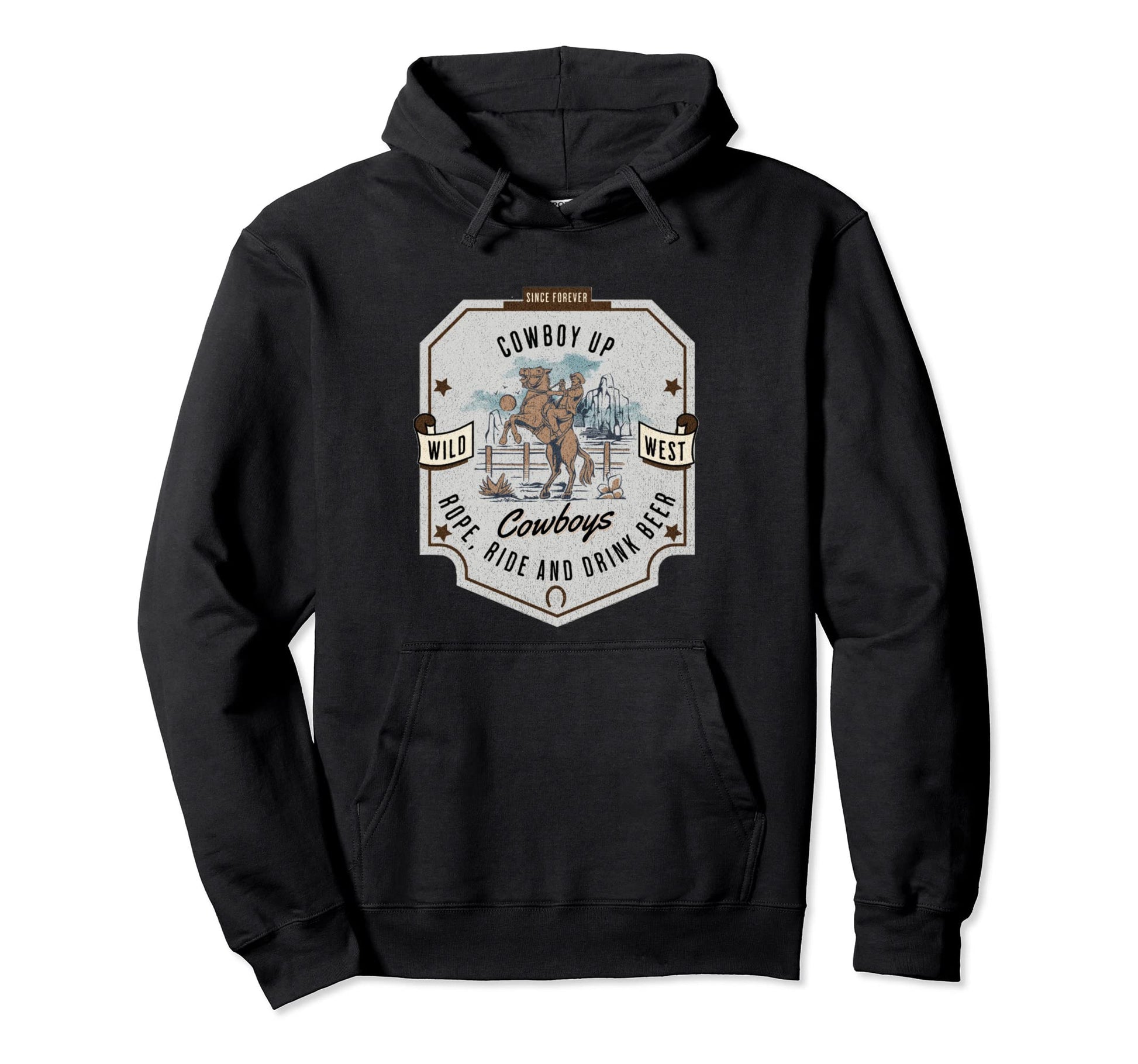 Roping Western Cowboy Hoodie - Novelty Apparel Unisex - T-Shirt, Sweatshirt, Hoodie