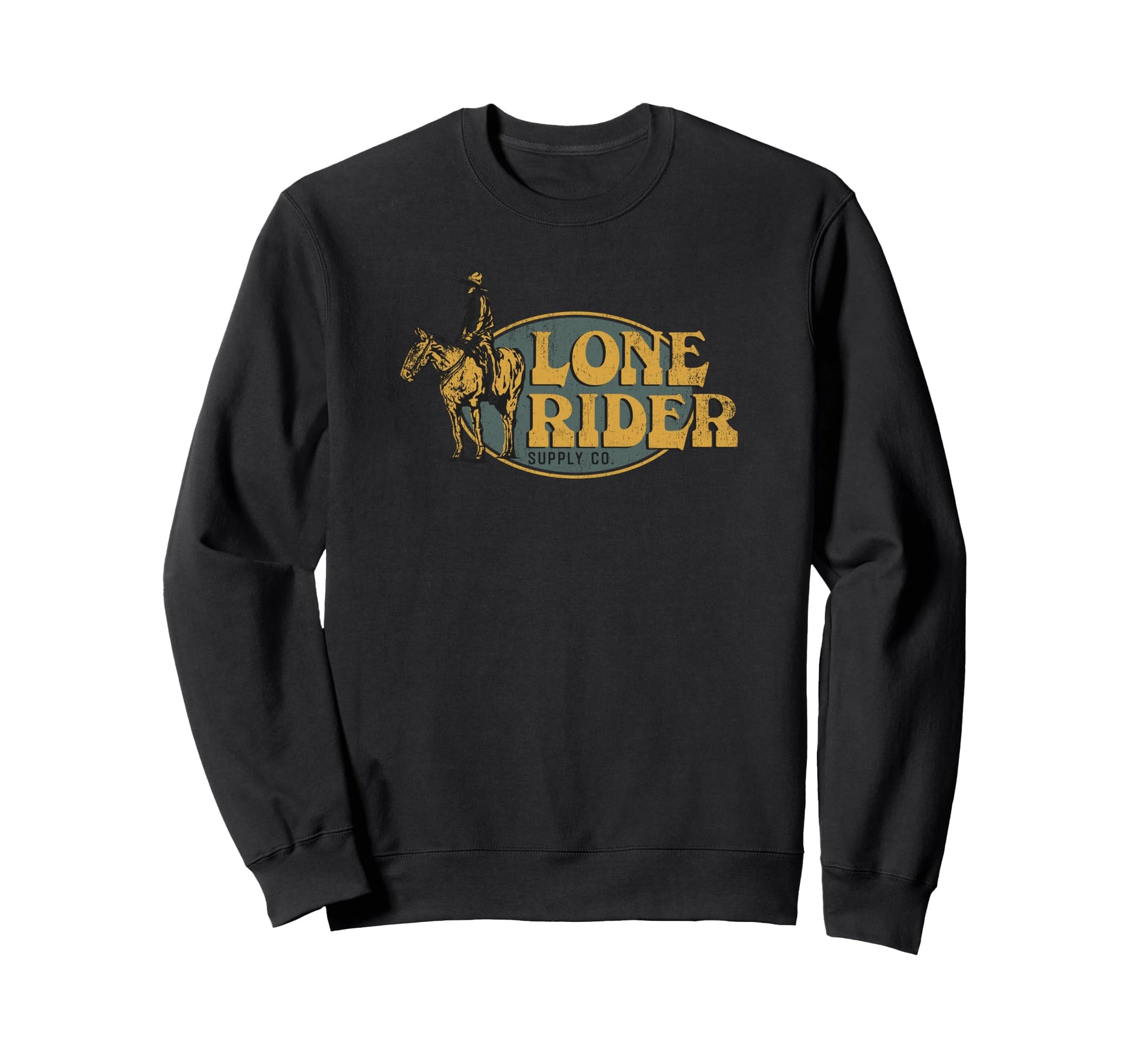 Lone Rider Supply Co Horse And Sweatshirt - Aesthetic Graphic for Adults - T-Shirt, Sweatshirt, Hoodie