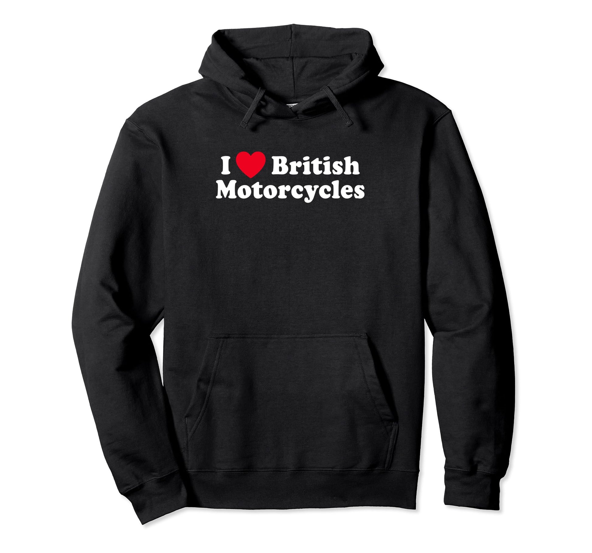 I Love Heart British Motorcycles Hoodie - Custom Art Print Men Women - T-Shirt, Sweatshirt, Hoodie
