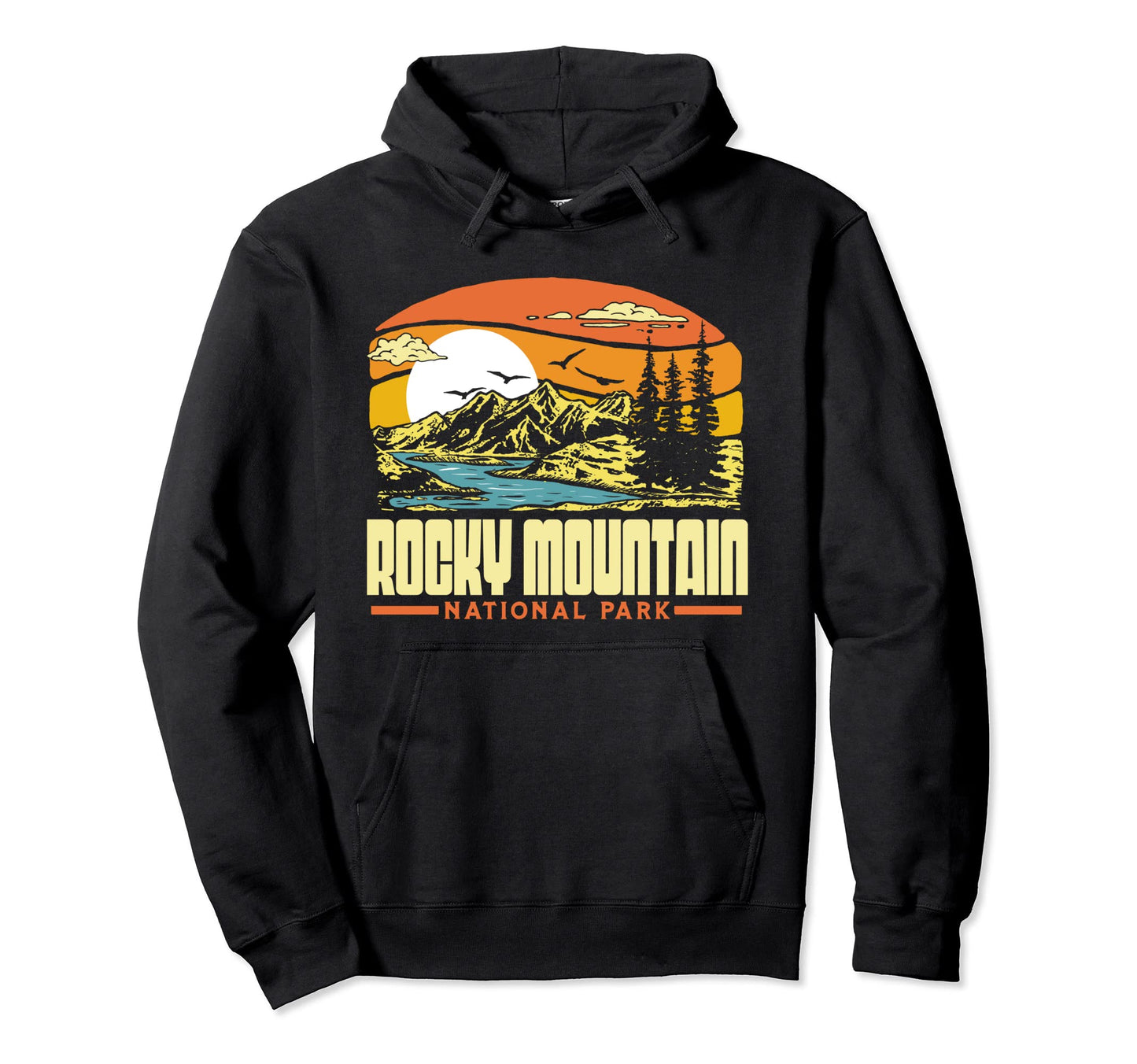 Rocky Mountain National Park 80S Hoodie - Casual Everyday Wear for Adults - T-Shirt, Sweatshirt, Hoodie