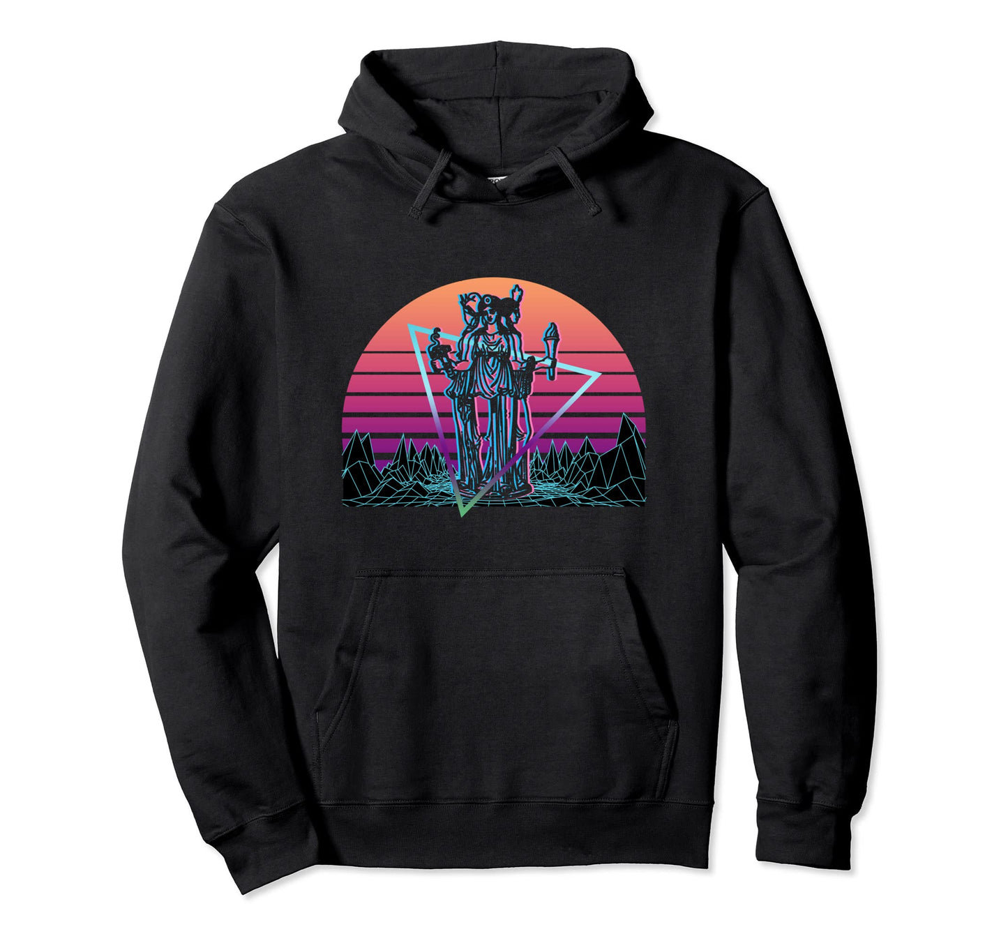 Hecate Greek Goddess Witchcraft Vaporwave Hoodie - Unique Graphic Unisex - T-Shirt, Sweatshirt, Hoodie