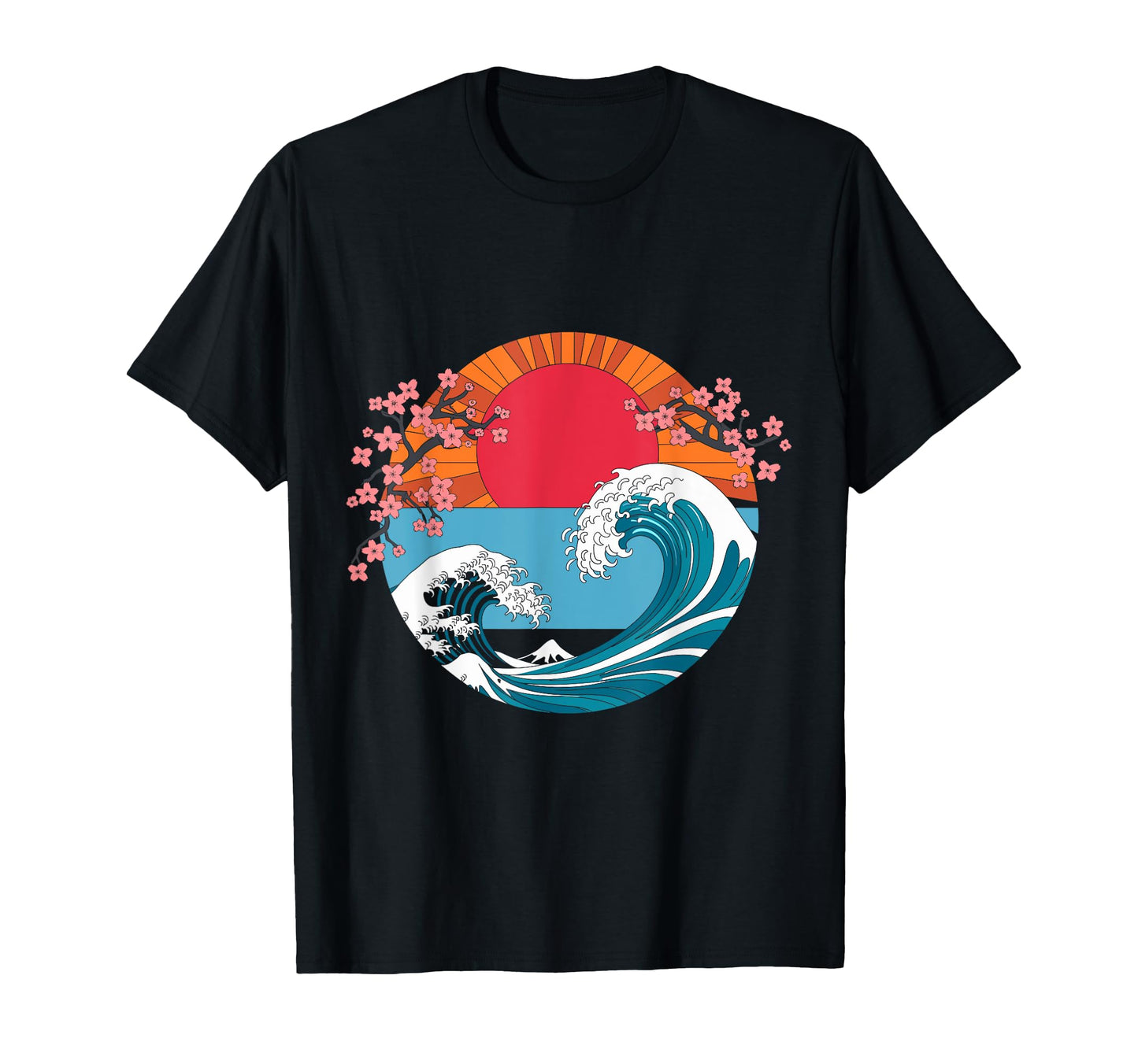 Big Wave Vaporwave Aesthetic 80S T-Shirt - Custom Art Print for Adults - T-Shirt, Sweatshirt, Hoodie