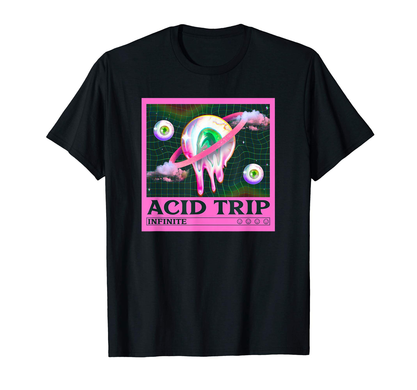 Acid Trip Drip Eye Saturn Vaporwave T-Shirt - Unique Graphic Unisex - T-Shirt, Sweatshirt, Hoodie