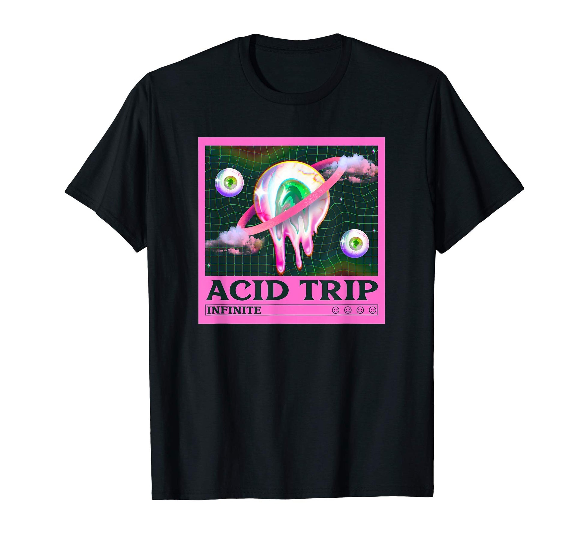 Acid Trip Drip Eye Saturn Vaporwave T-Shirt - Unique Graphic Unisex - T-Shirt, Sweatshirt, Hoodie
