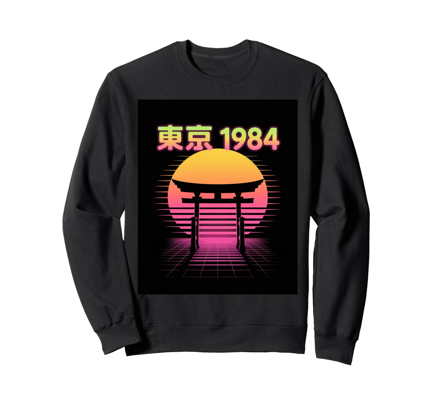 Tokyo 1984 Vaporwave Synthwave Sweatshirt - Casual Everyday Wear Unisex - T-Shirt, Sweatshirt, Hoodie