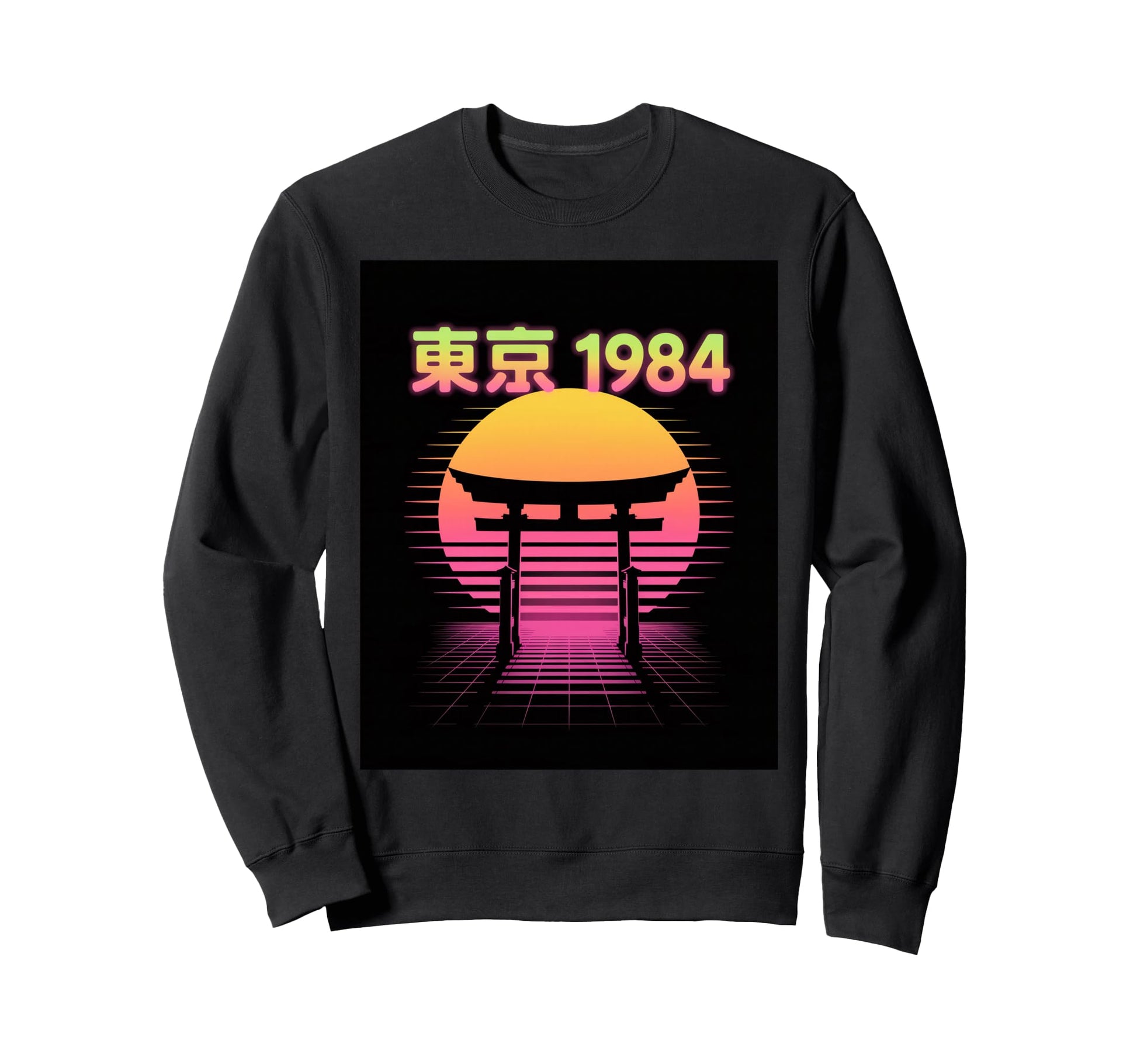 Tokyo 1984 Vaporwave Synthwave Sweatshirt - Casual Everyday Wear Unisex - T-Shirt, Sweatshirt, Hoodie