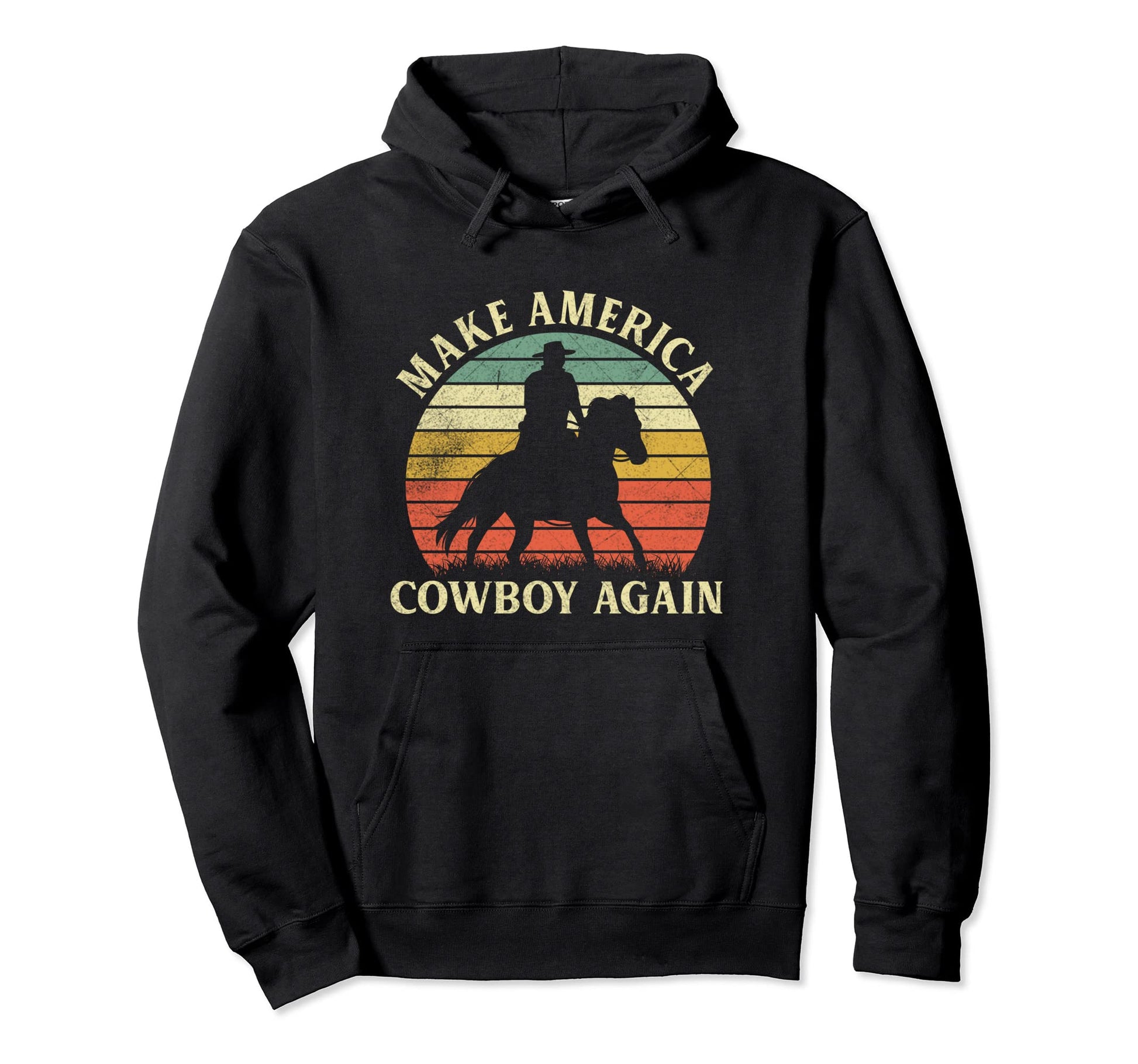 Western Country Makes America Cowboy Hoodie - Graphic Print for Adults - T-Shirt, Sweatshirt, Hoodie