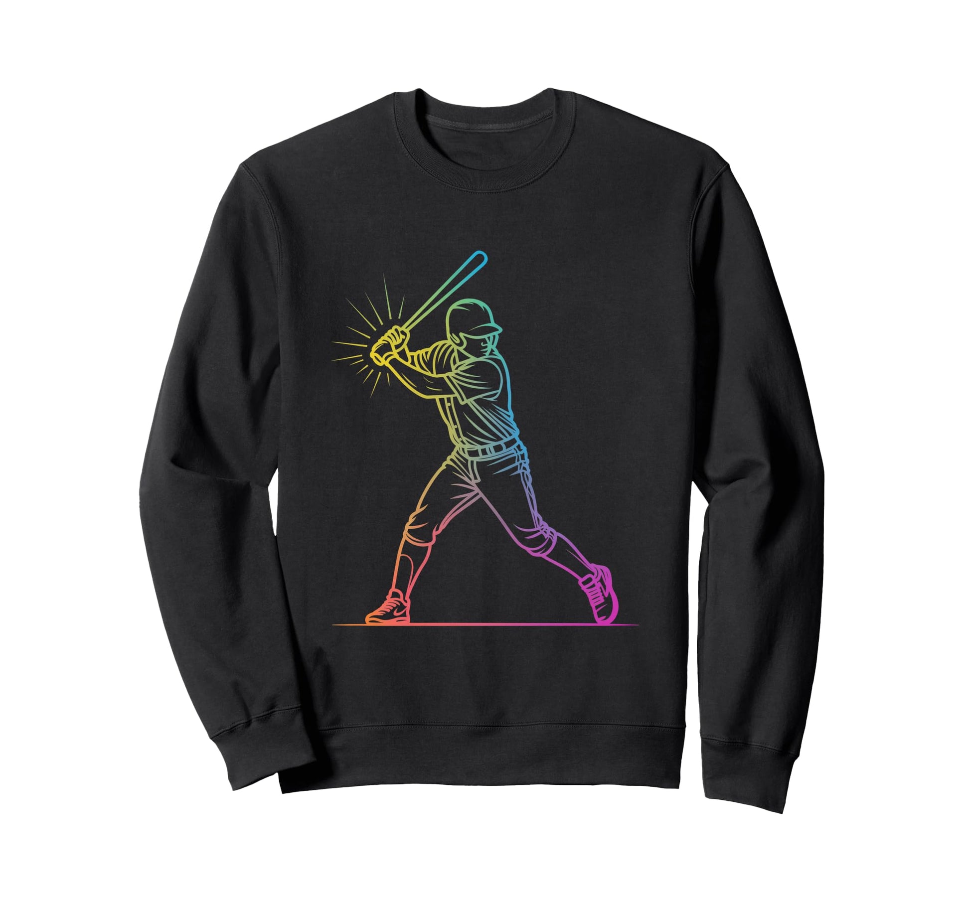 Baseball Batter Gradient Aesthetic Sweatshirt - Minimalist Print Men Women - T-Shirt, Sweatshirt, Hoodie