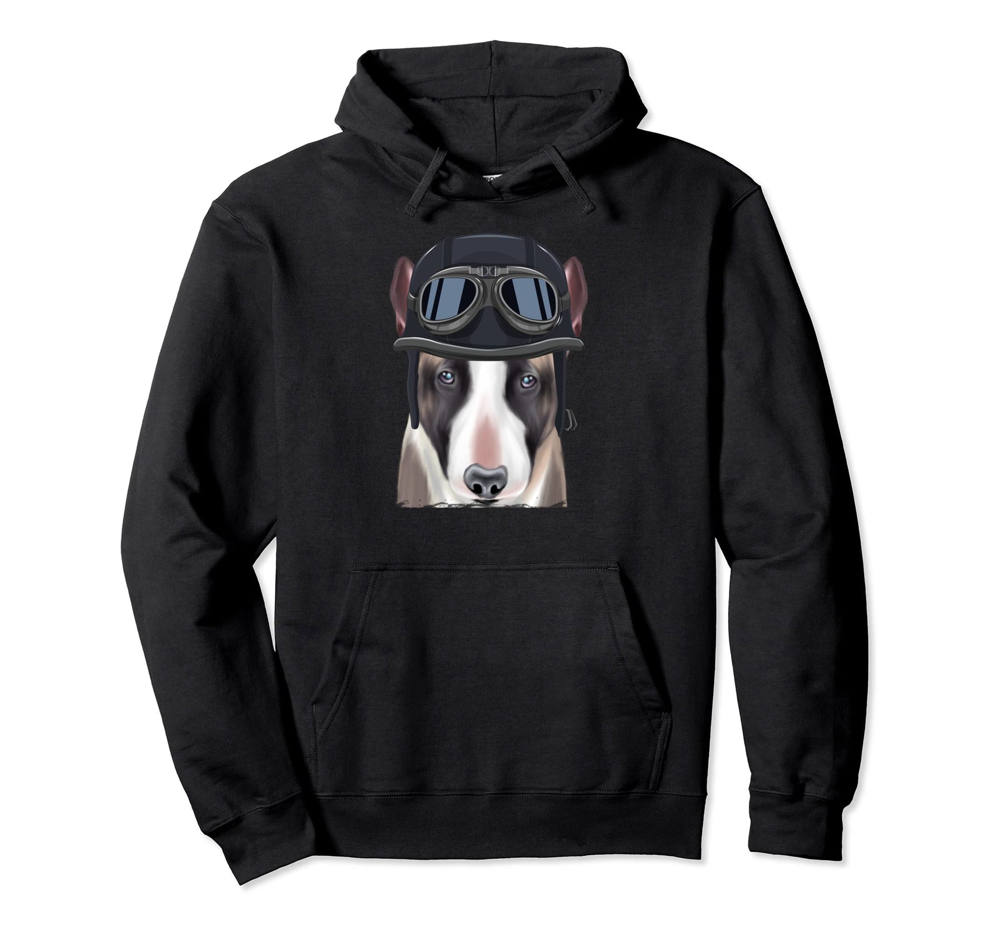 Funny Motorcycle Helmet Miniature Bull Hoodie - Novelty Apparel Men Women - T-Shirt, Sweatshirt, Hoodie