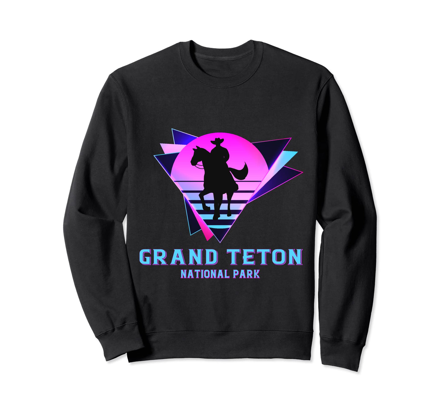 Grand Teton National Park Cowboy Sweatshirt - Custom Art Print for Adults - T-Shirt, Sweatshirt, Hoodie