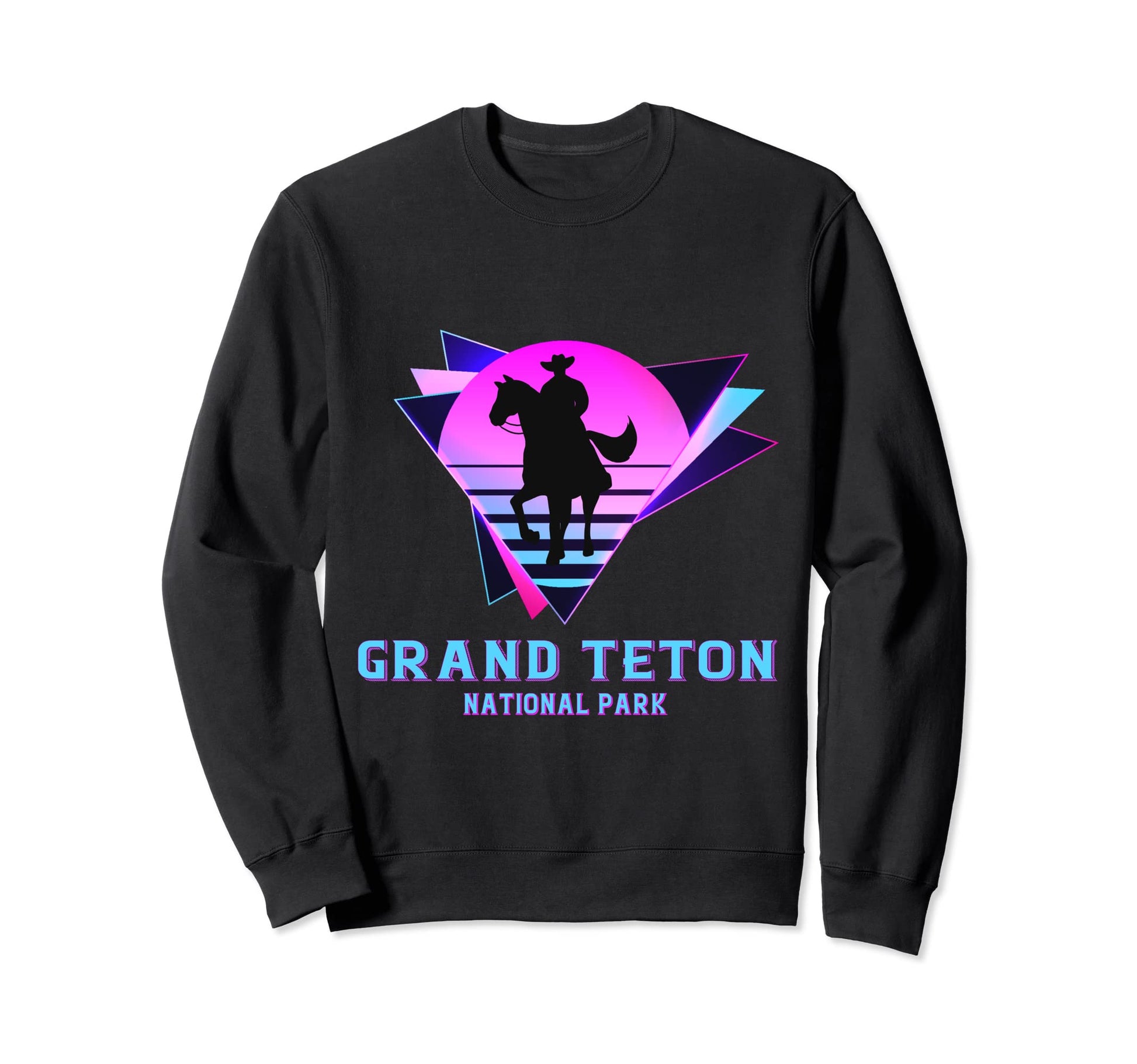 Grand Teton National Park Cowboy Sweatshirt - Custom Art Print for Adults - T-Shirt, Sweatshirt, Hoodie