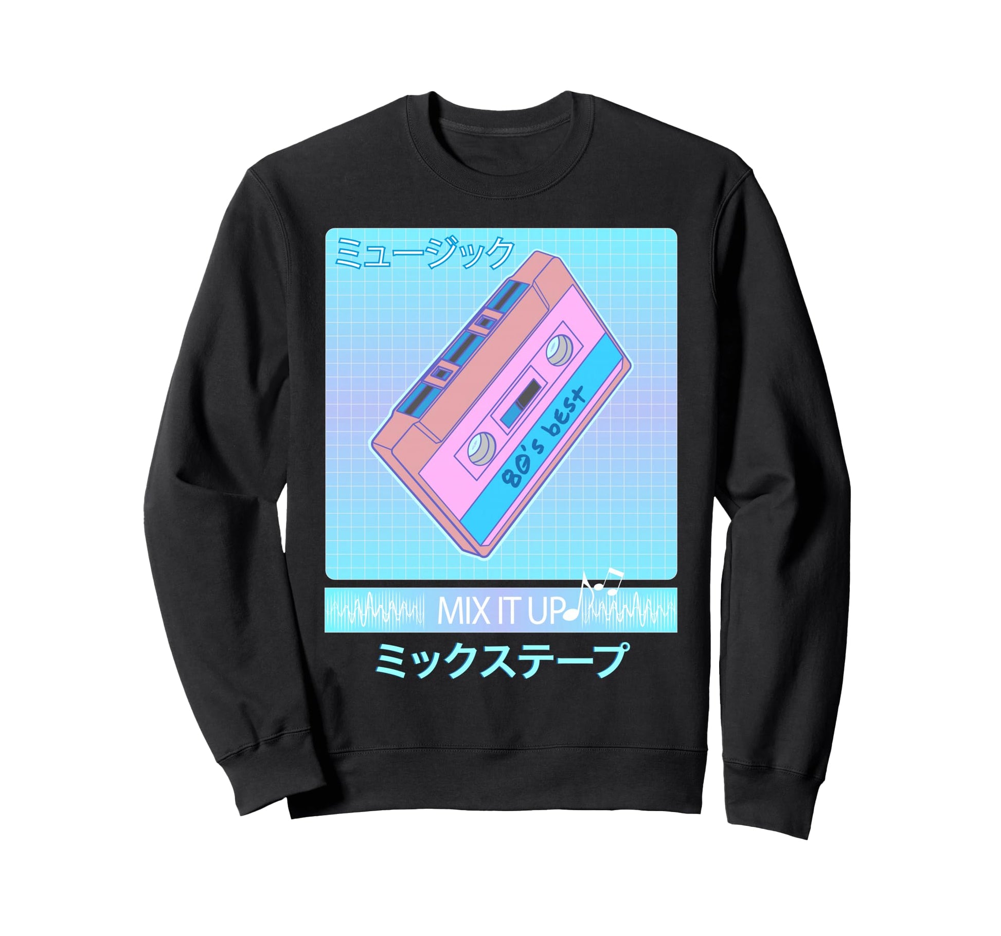 Mix Tape 80S Japanese Otaku Sweatshirt - Fun Novelty Design Unisex - T-Shirt, Sweatshirt, Hoodie