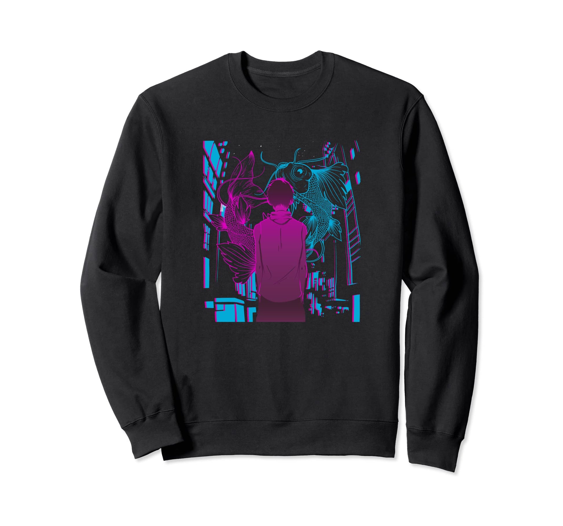 Japanese Aesthetic Koi Fish Vaporwave Sweatshirt - Graphic Print Unisex - T-Shirt, Sweatshirt, Hoodie
