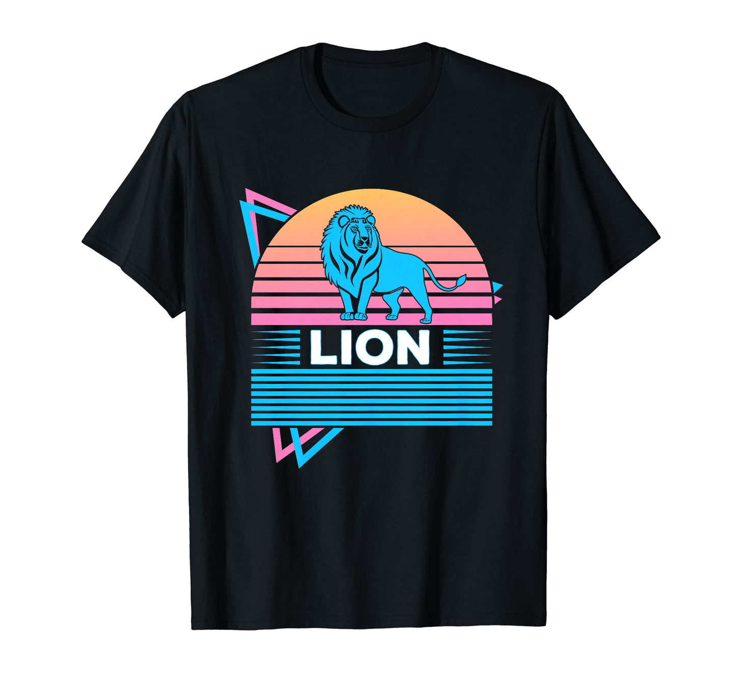 Lion Vaporwave Aesthetic T-Shirt - Fun Novelty Design Men Women - T-Shirt, Sweatshirt, Hoodie
