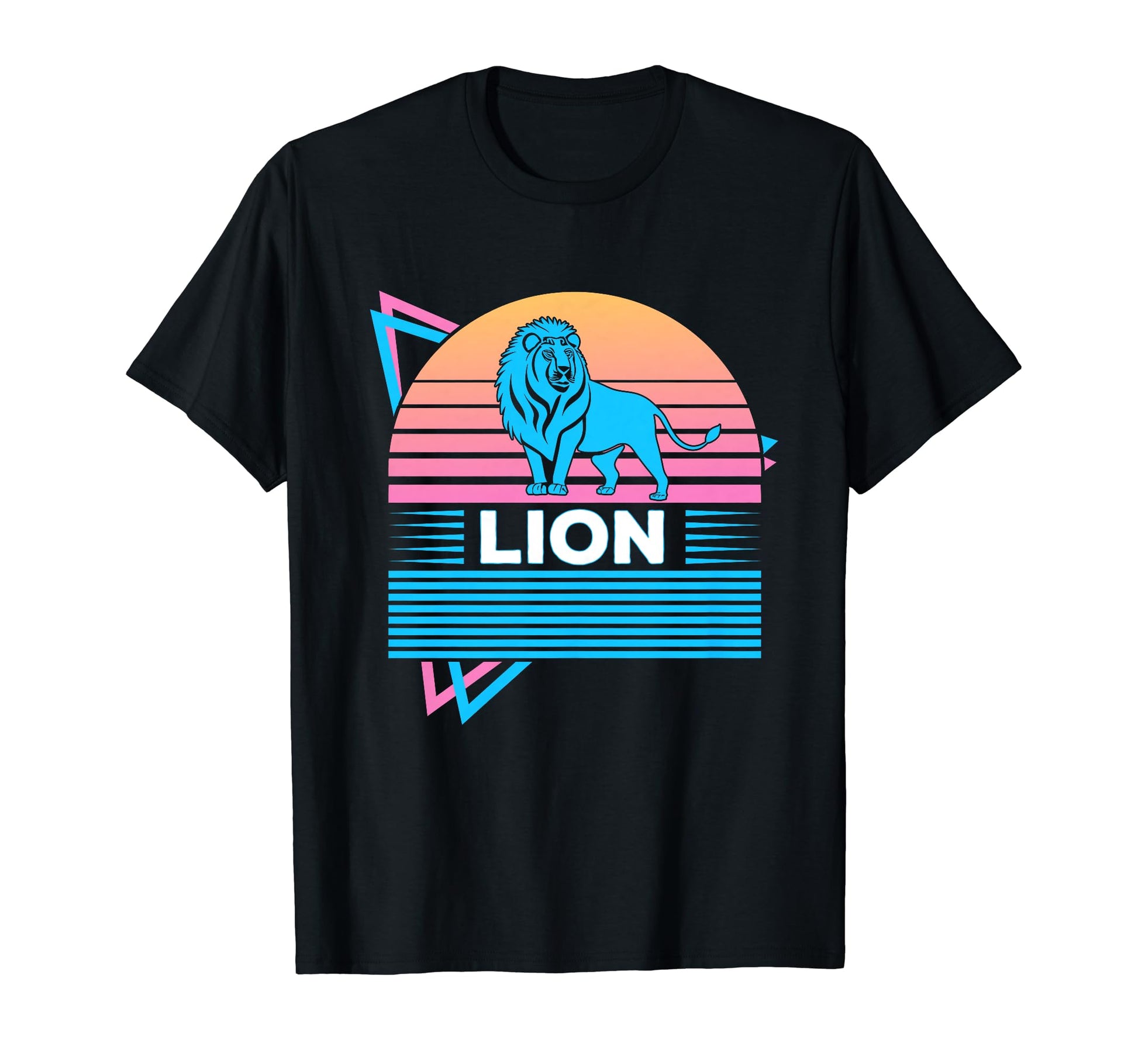 Lion Vaporwave Aesthetic T-Shirt - Fun Novelty Design Men Women - T-Shirt, Sweatshirt, Hoodie