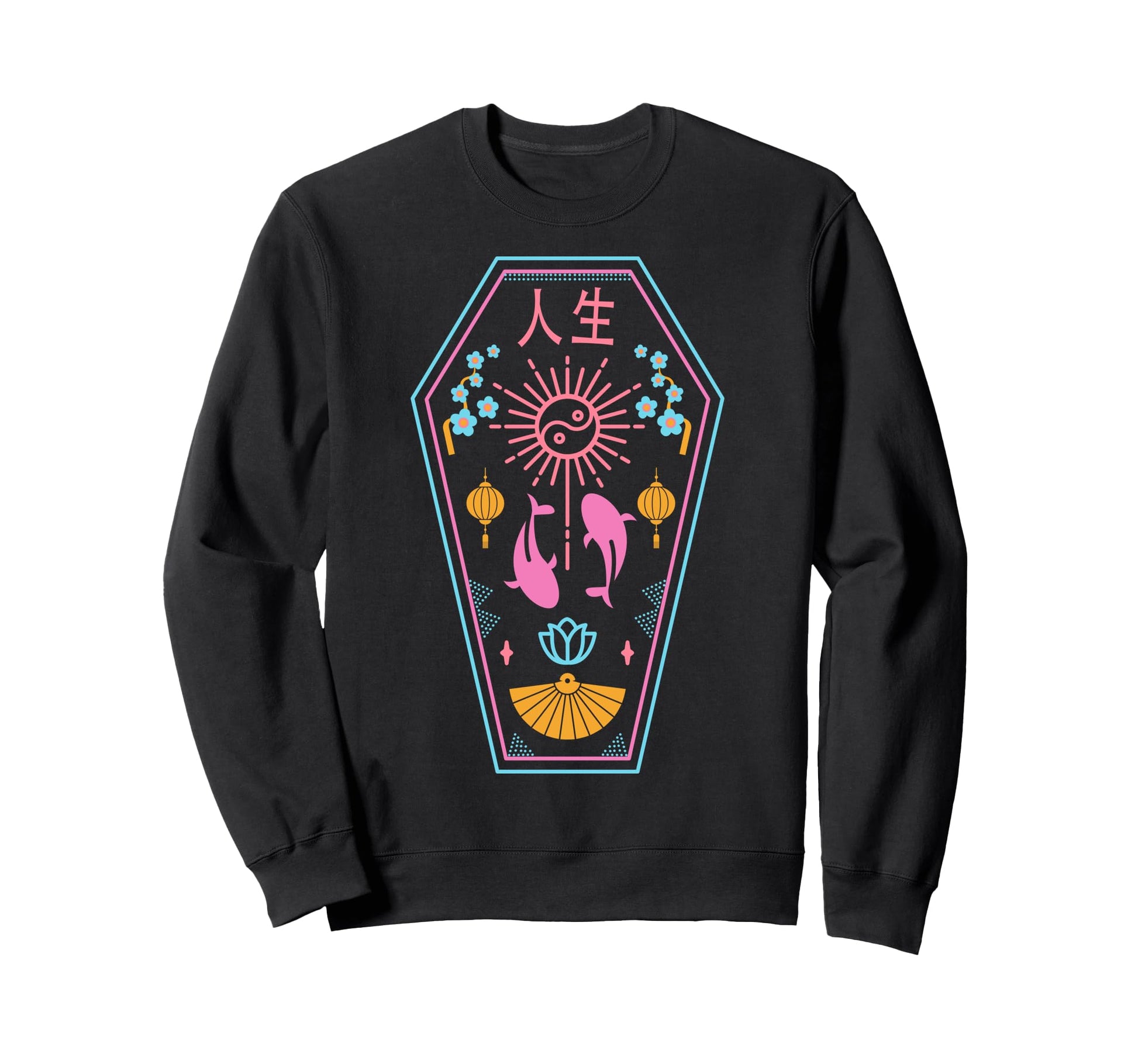 E Aesthetic Pastel Goth Japanese Sweatshirt - Unique Graphic Men Women - T-Shirt, Sweatshirt, Hoodie
