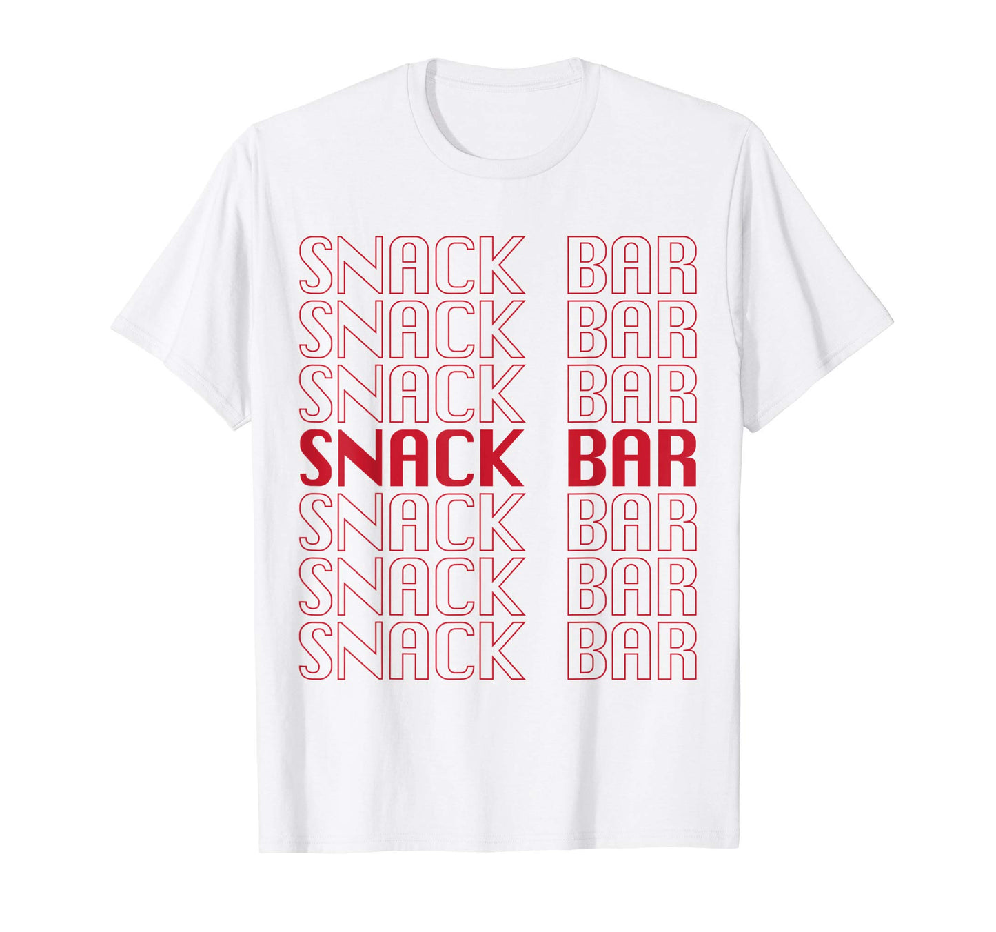 Snack Bar Typography Sign T-Shirt - Trendy Graphic Men Women - T-Shirt, Sweatshirt, Hoodie