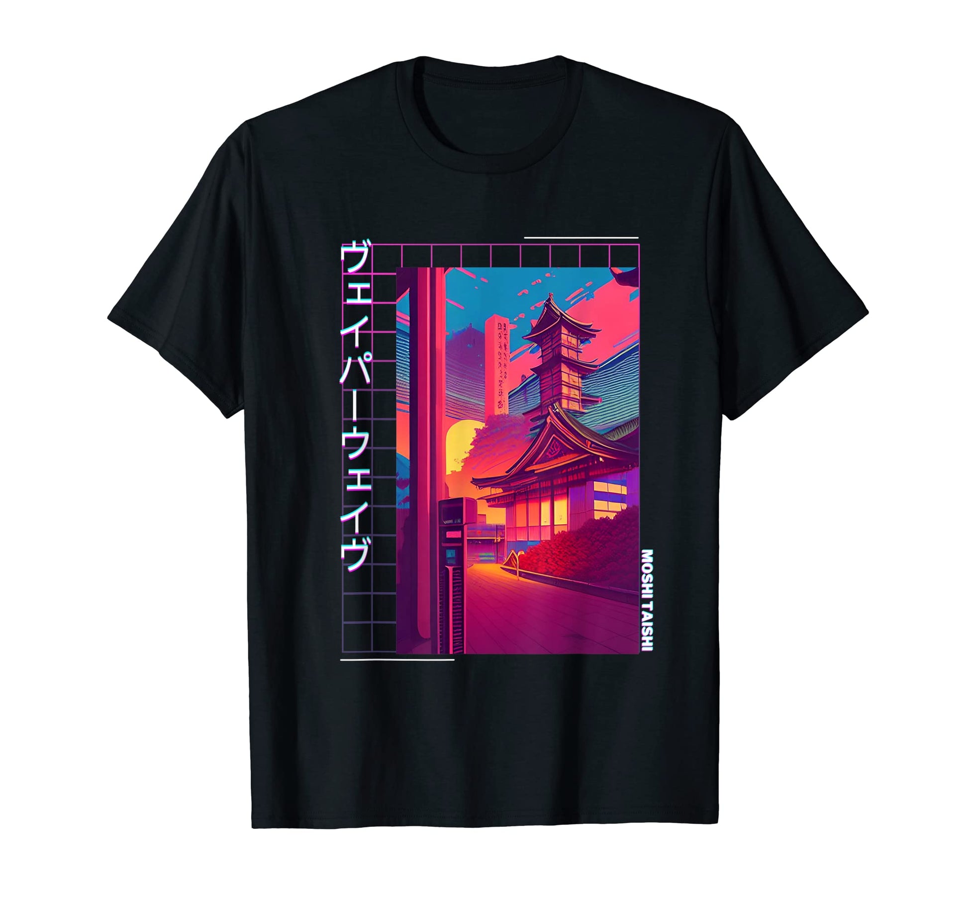 90S Synthwave Japanese Vaporwave Art T-Shirt - Minimalist Print Unisex - T-Shirt, Sweatshirt, Hoodie