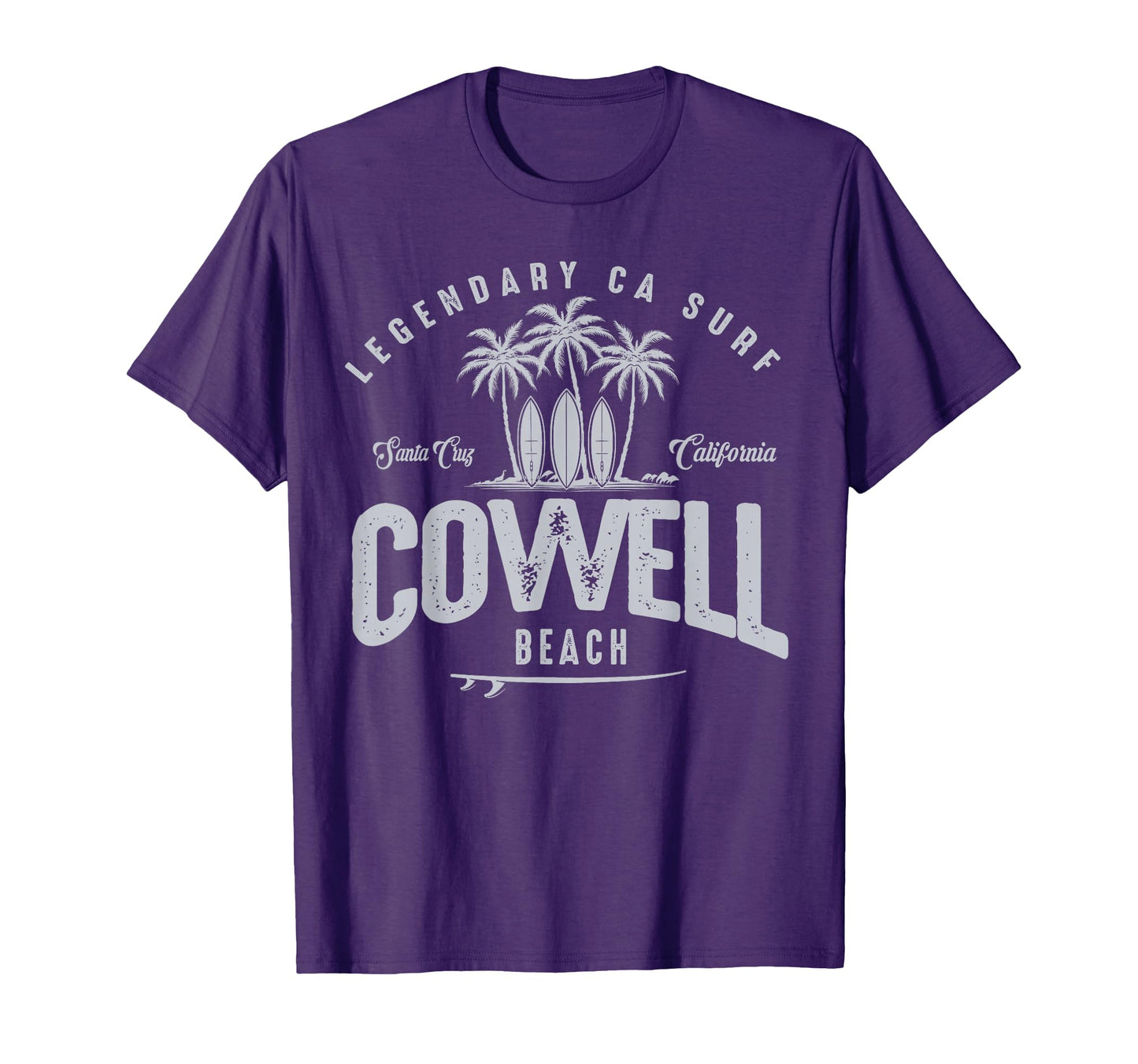 Three Surfboards And Palms Cowell Beach T-Shirt - Graphic Print Men Women - T-Shirt, Sweatshirt, Hoodie