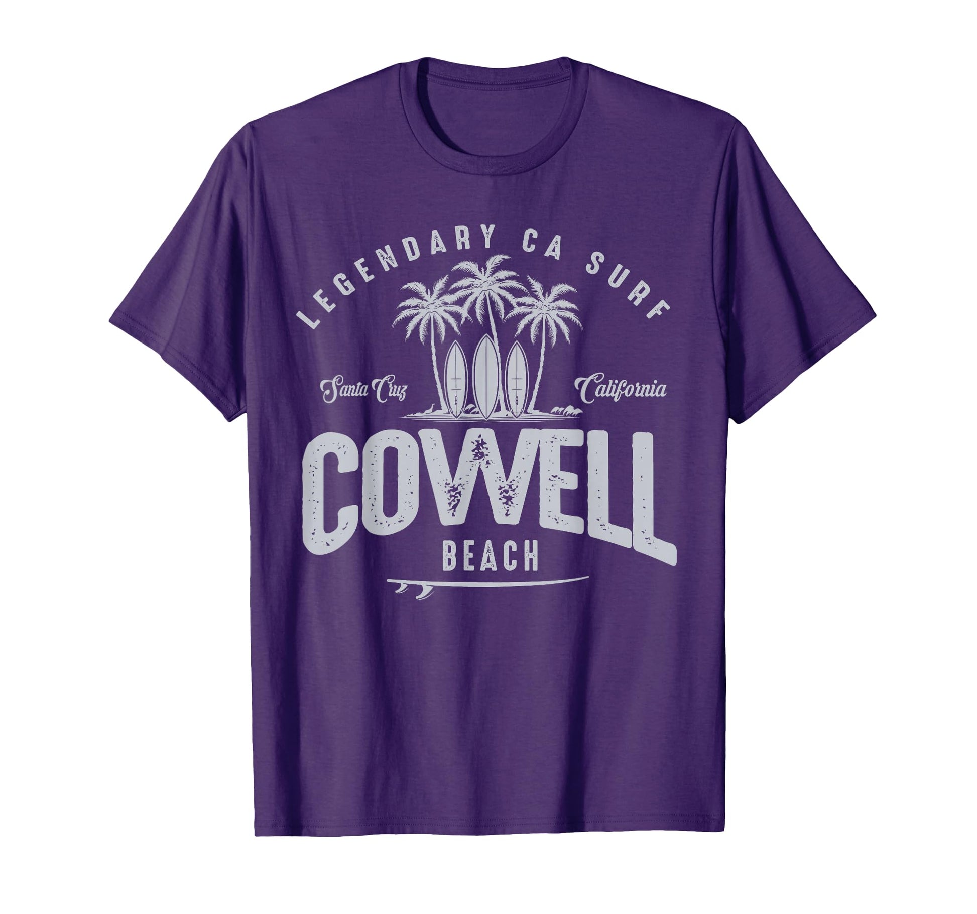 Three Surfboards And Palms Cowell Beach T-Shirt - Graphic Print Men Women - T-Shirt, Sweatshirt, Hoodie
