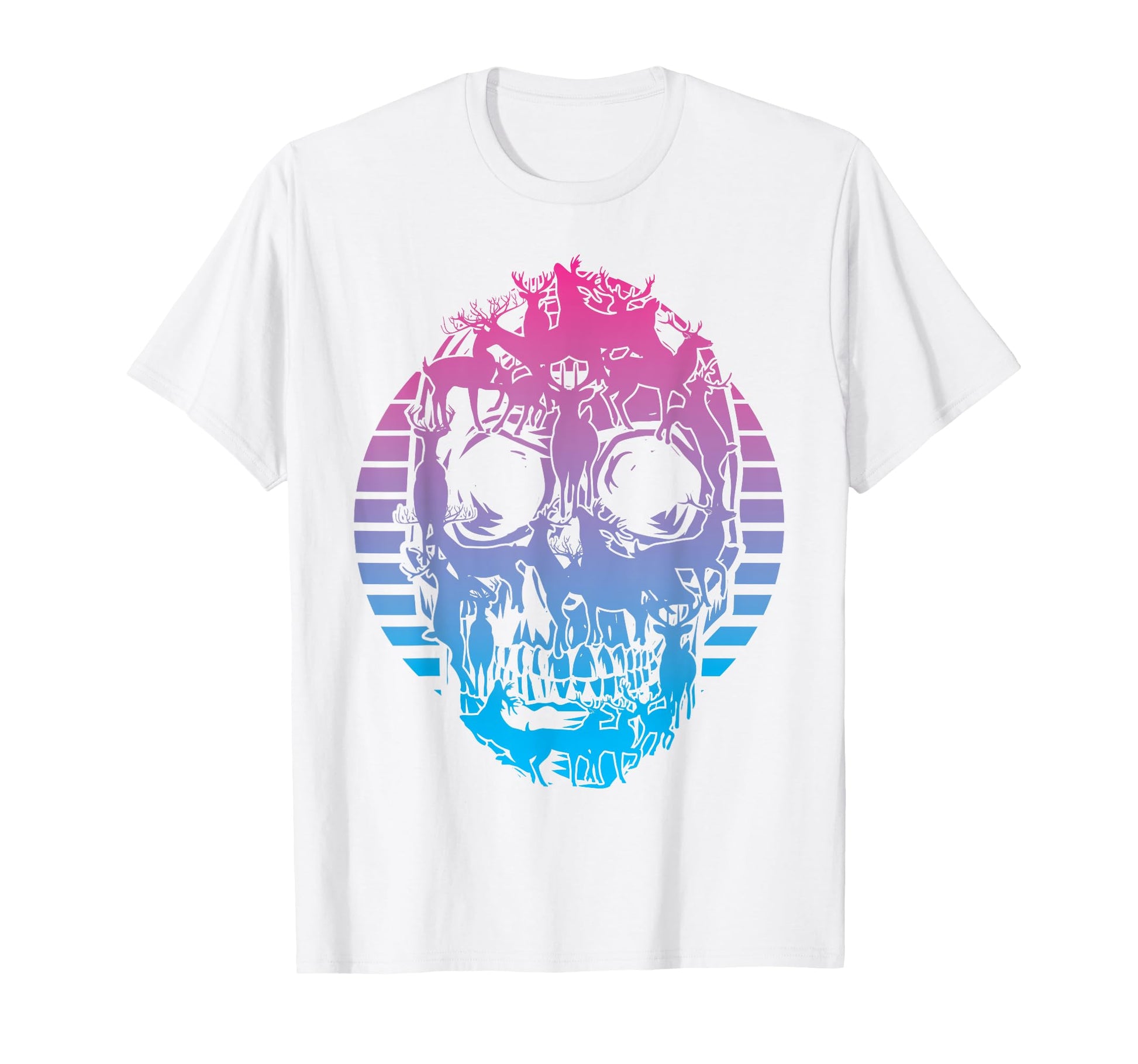 Deers Hunting Vaporwave Aesthetic T-Shirt - Casual Everyday Wear Unisex - T-Shirt, Sweatshirt, Hoodie