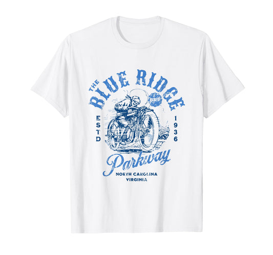 Blue Ridge Parkway Motorcycle T-Shirt - Aesthetic Graphic Unisex - T-Shirt, Sweatshirt, Hoodie