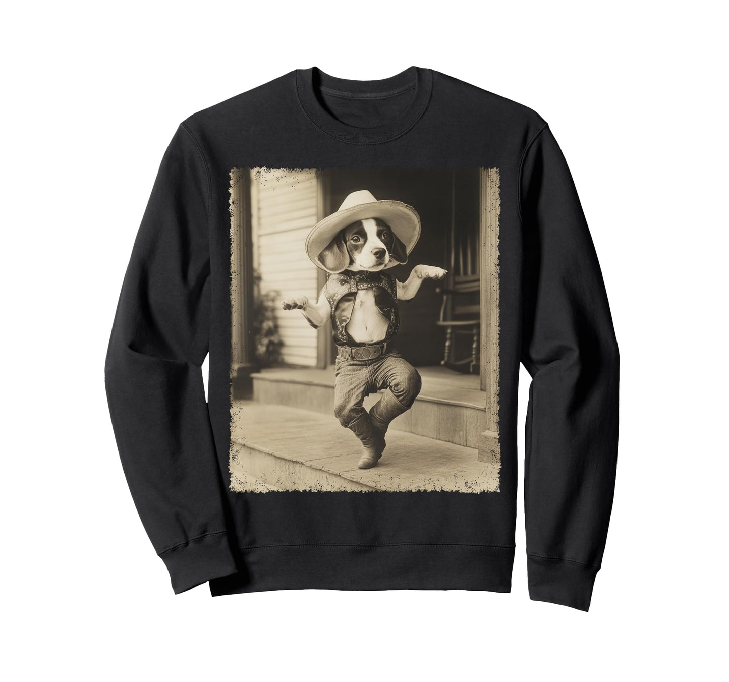 Beagle Dog Cowboy Sweatshirt - Aesthetic Graphic Men Women - T-Shirt, Sweatshirt, Hoodie