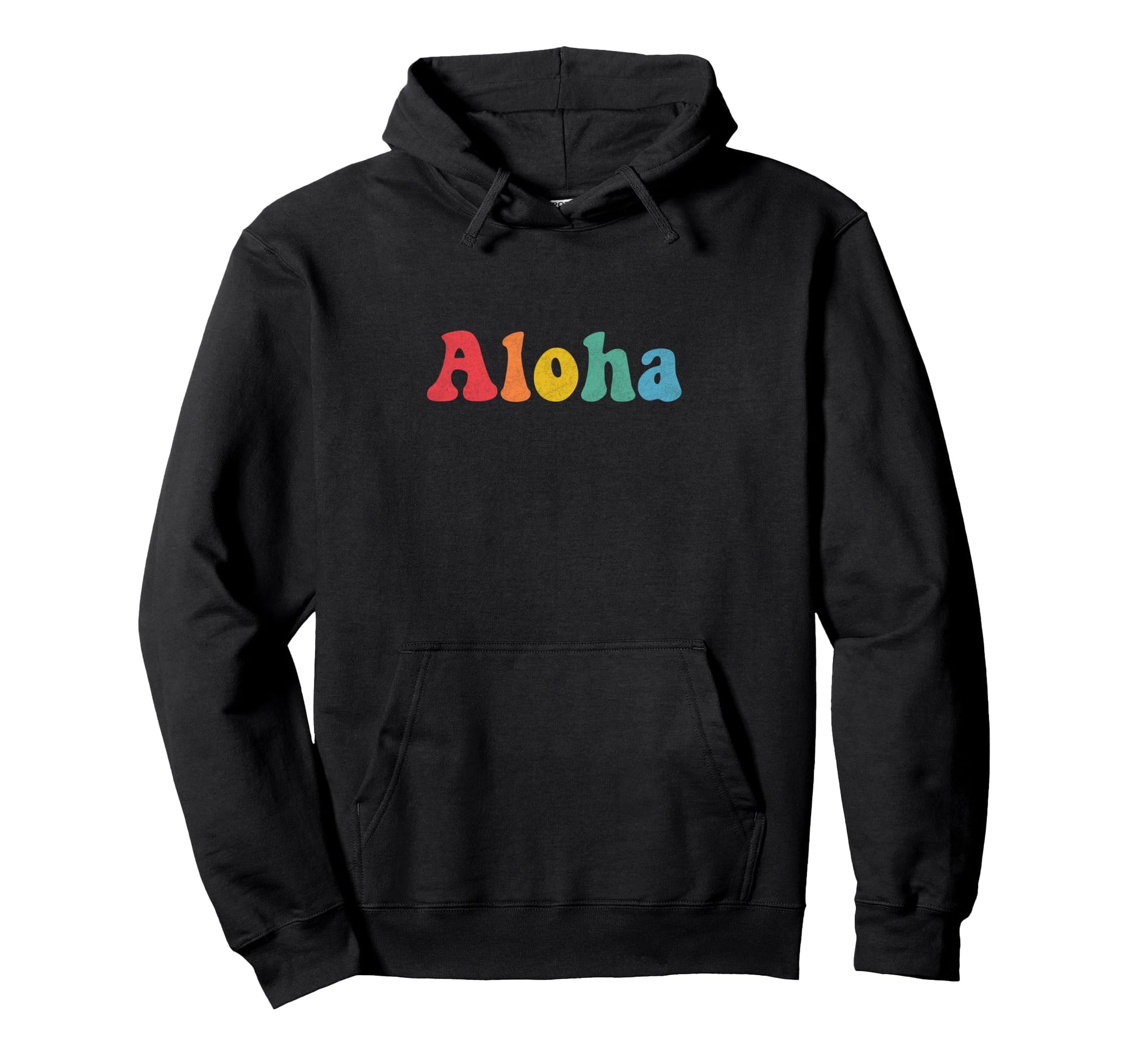 Colorful Aloha Hawaiian Rainbow Groovy Hoodie - Trendy Graphic for Adults - T-Shirt, Sweatshirt, Hoodie